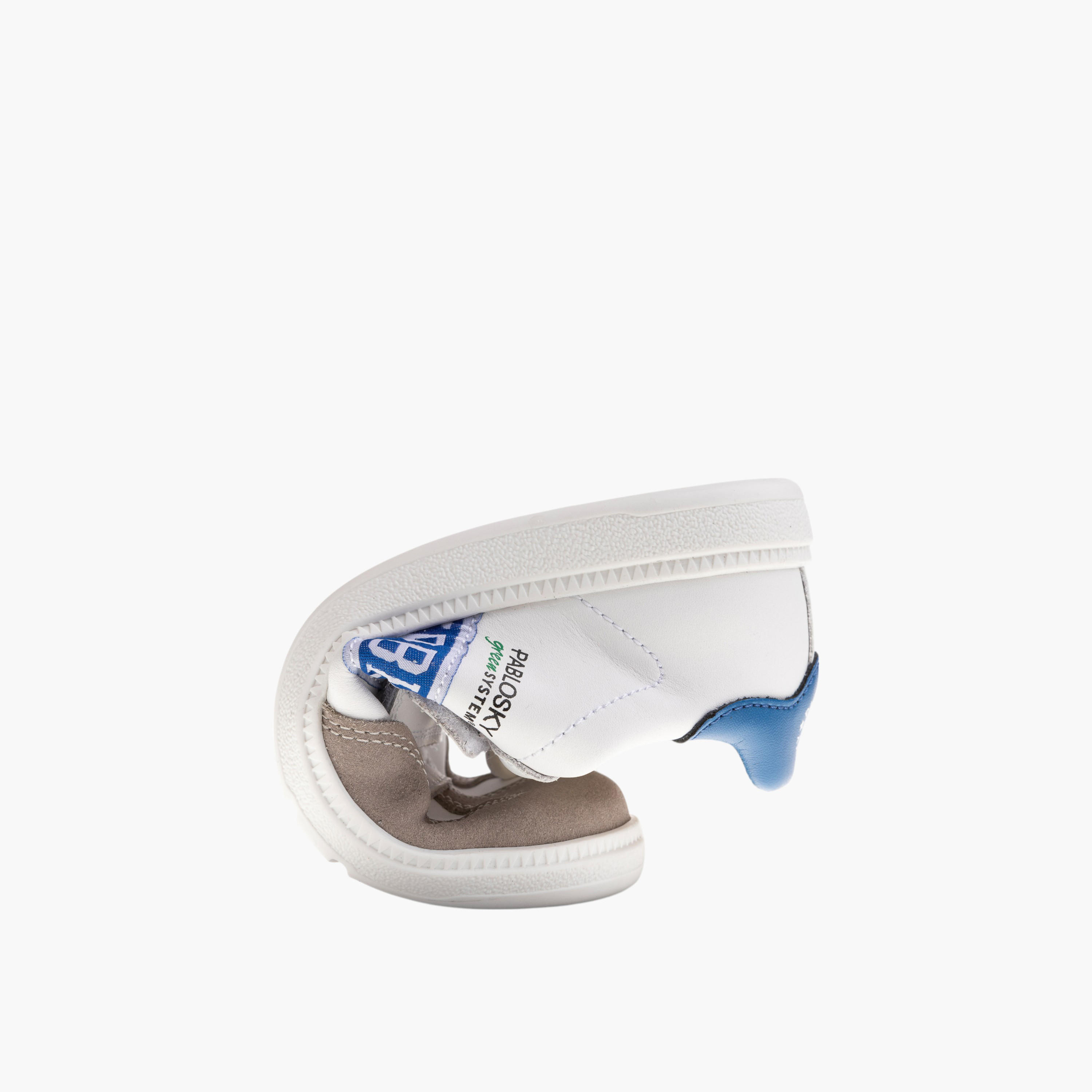 Pablosky Kids' Textured Sneakers with Hook and Loop Closure-boys-shoes-schoolshoes-image-6