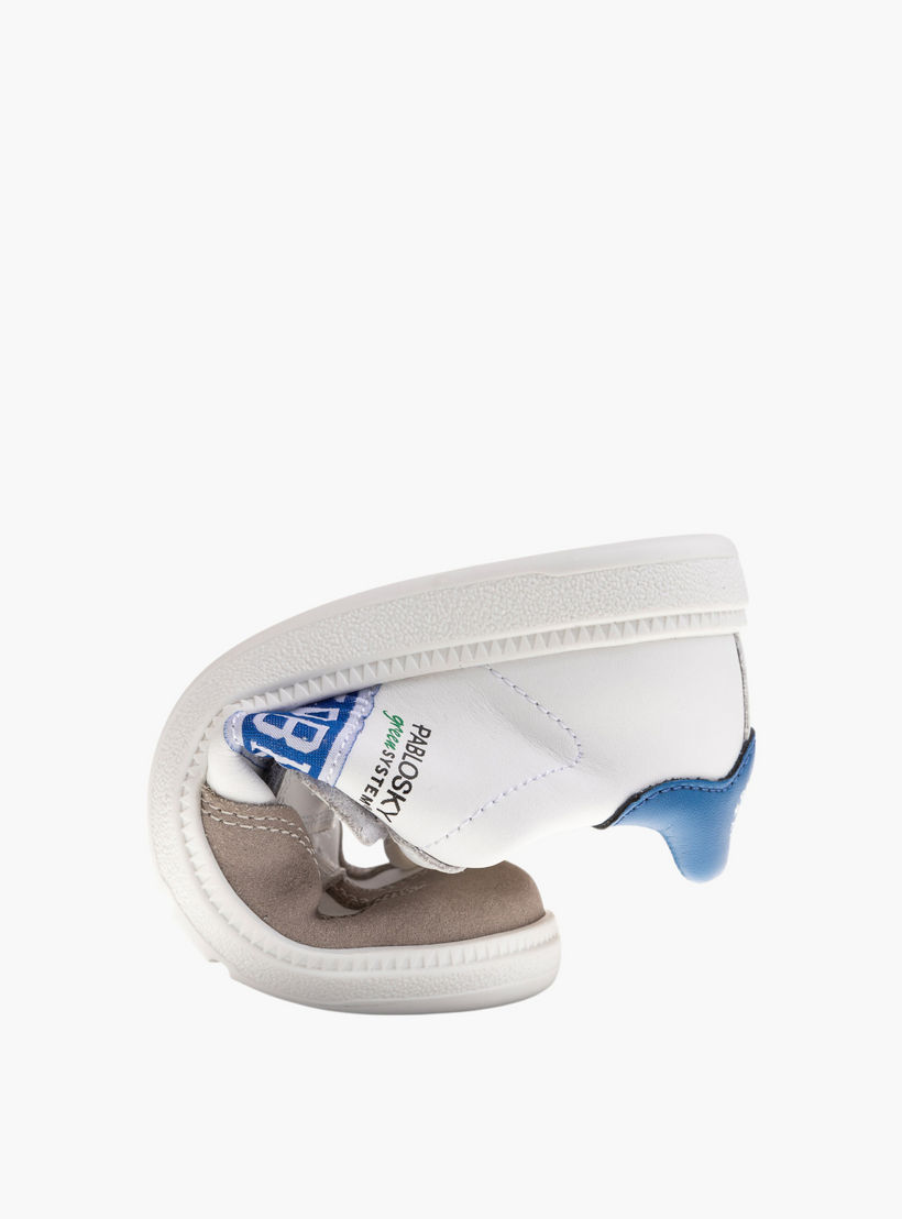 Pablosky Kids' Textured Sneakers with Hook and Loop Closure-boys-shoes-schoolshoes-image-6
