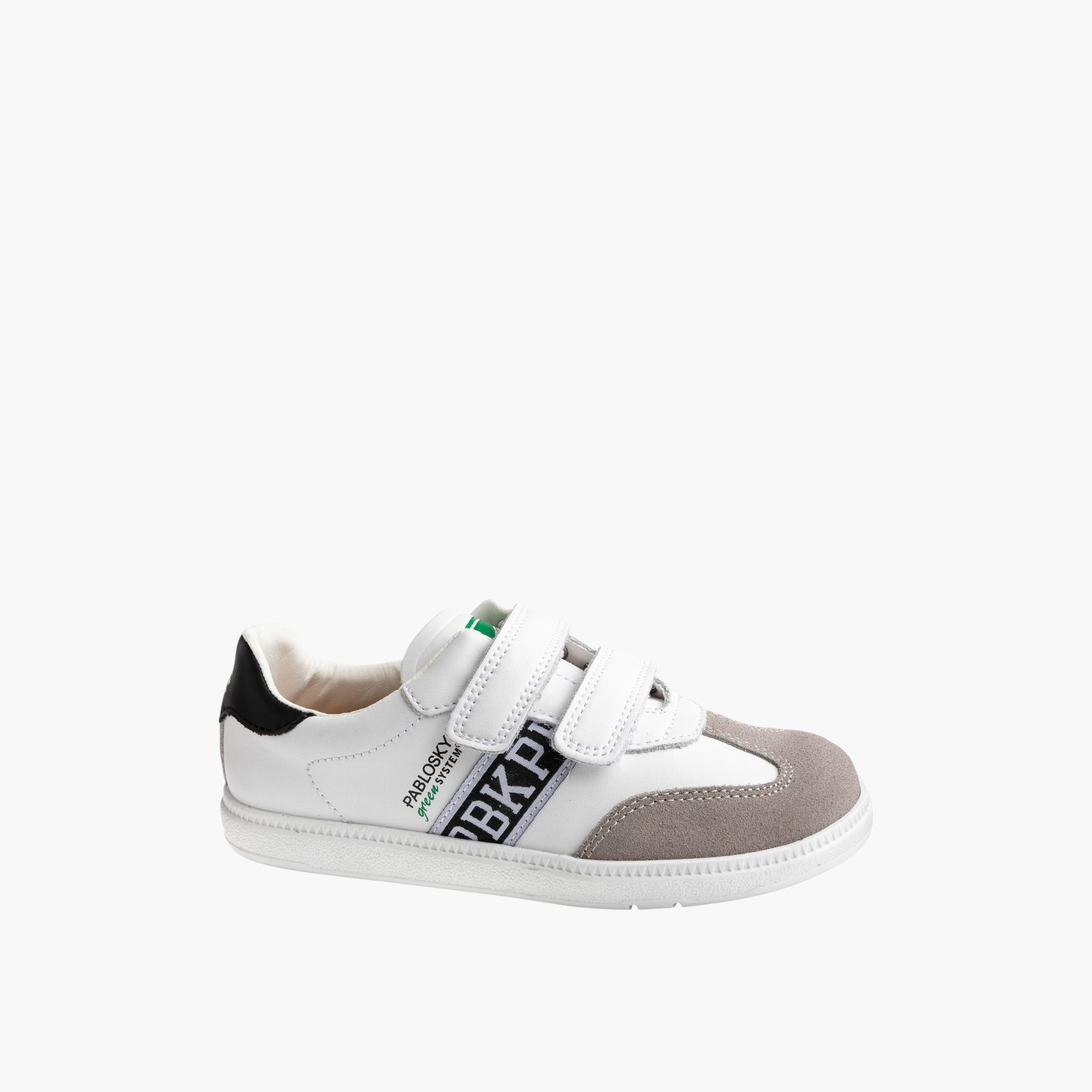 Pablosky Kids' Textured Sneakers with Hook and Loop Closure-boys-shoes-sneakers-image-1