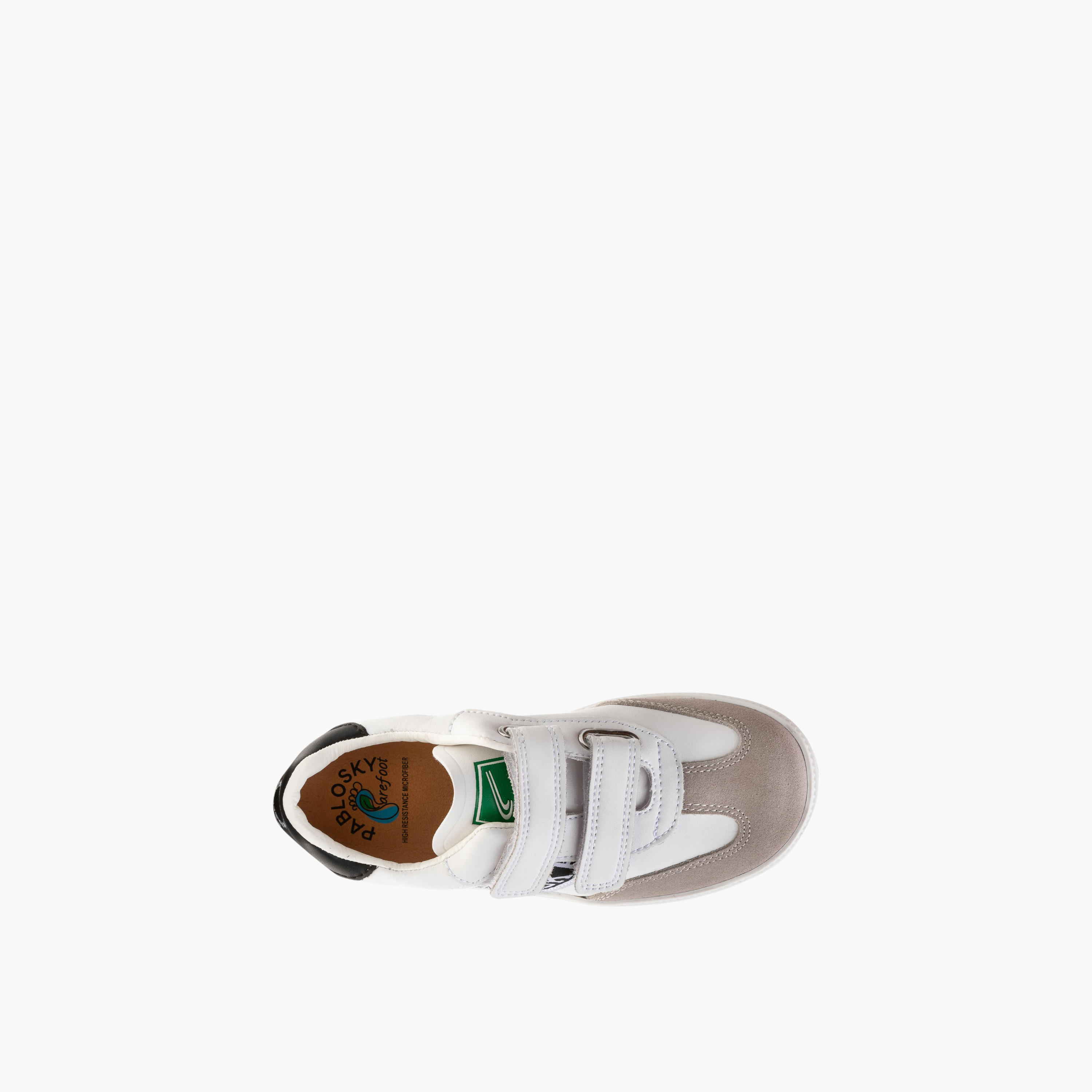 Pablosky Kids' Textured Sneakers with Hook and Loop Closure-boys-shoes-sneakers-image-4