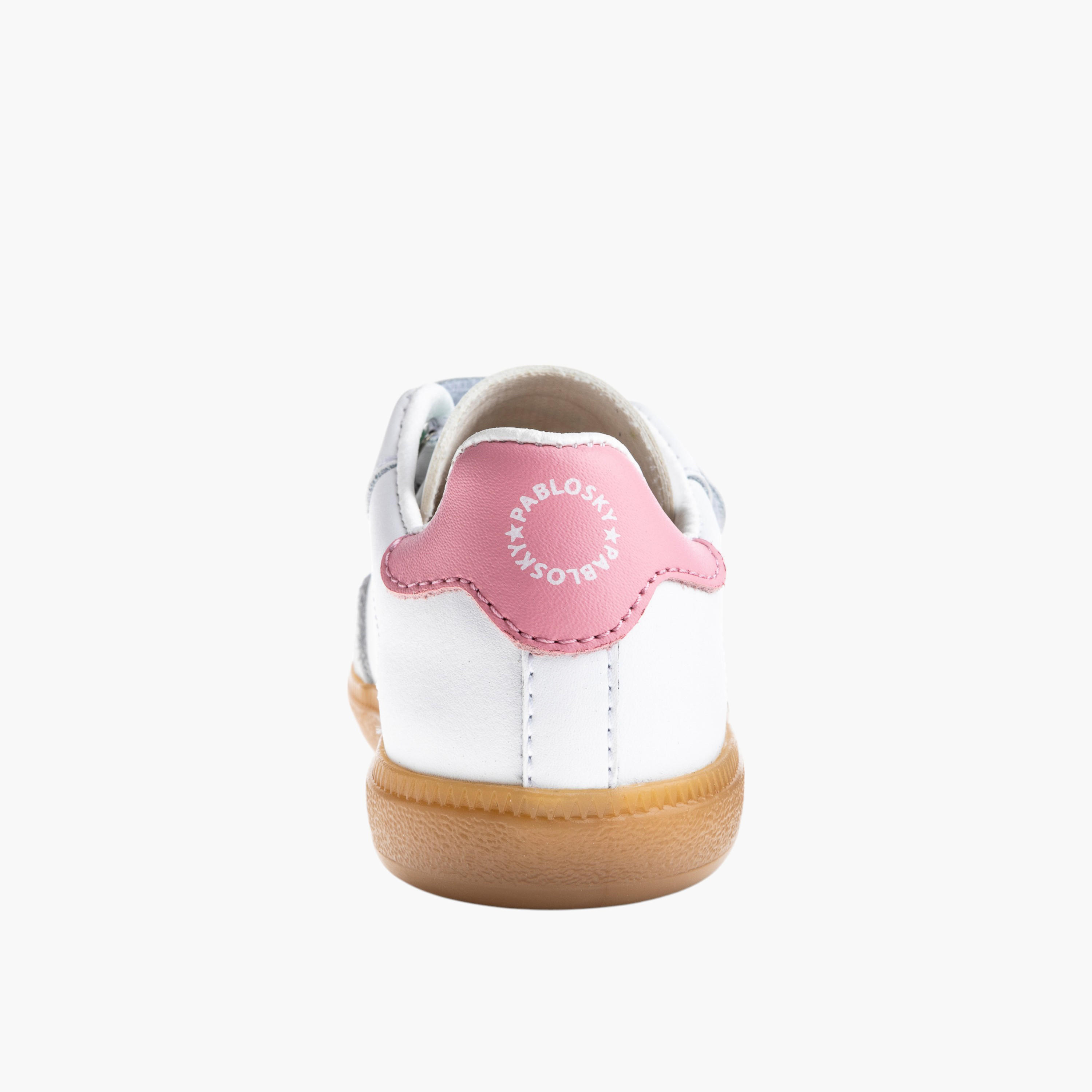 Pablosky Girls' Textured Sneakers with Hook & Loop Closure-girls-shoes-sneakers-image-3