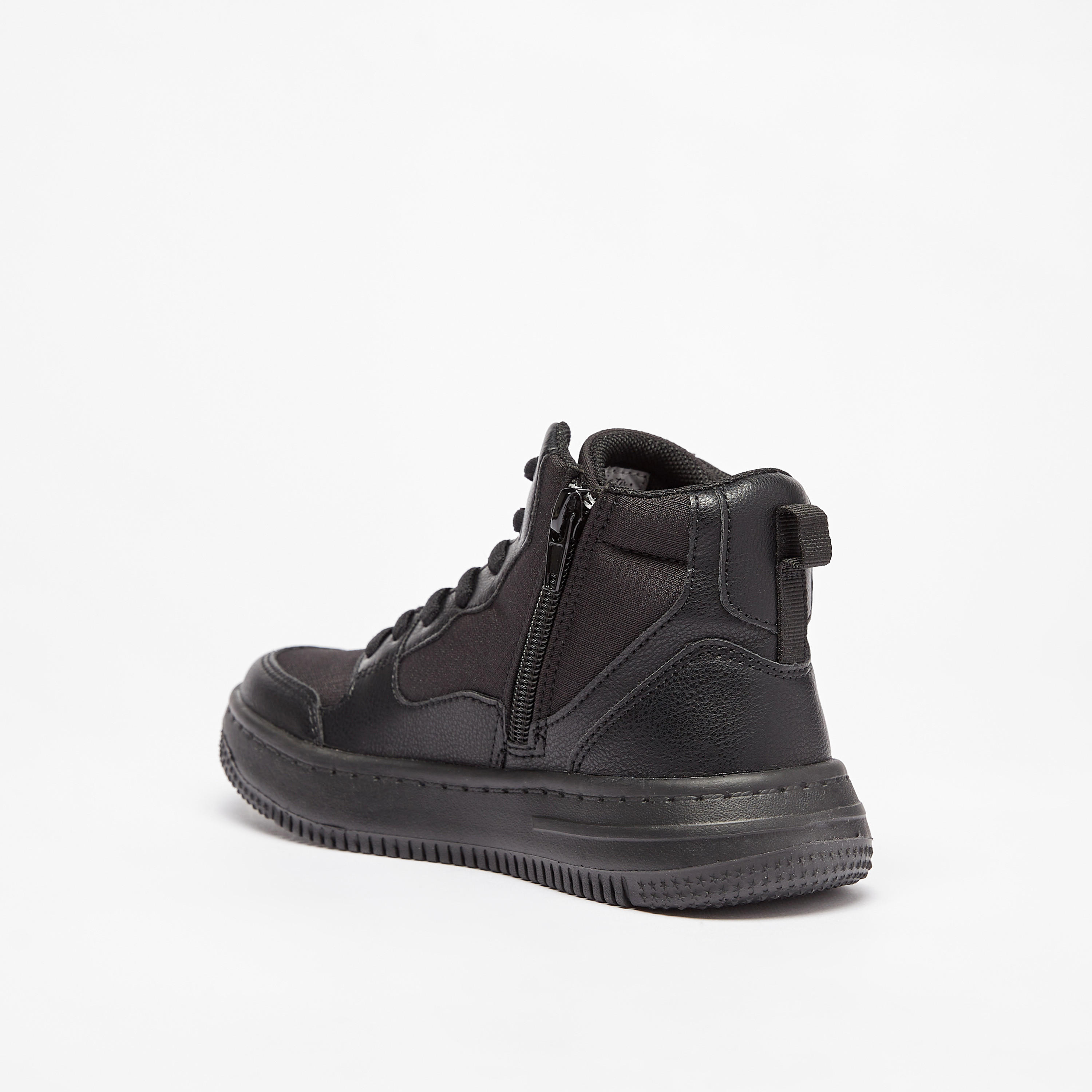 حذاء سنيكرز بكاحل مرتفع وسحاب إغلاق من مستر دوتشيني-boys-shoes-sneakers-image-2