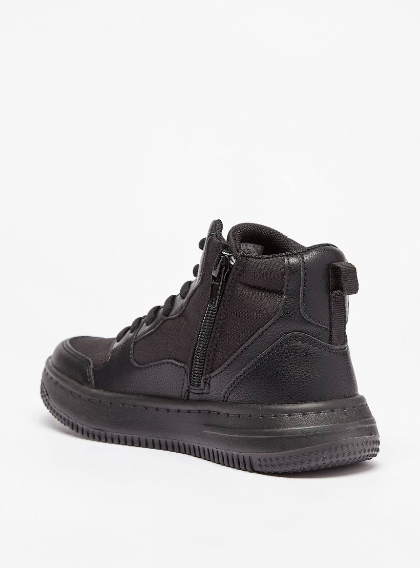 حذاء سنيكرز بكاحل مرتفع وسحاب إغلاق من مستر دوتشيني-boys-shoes-sneakers-image-2