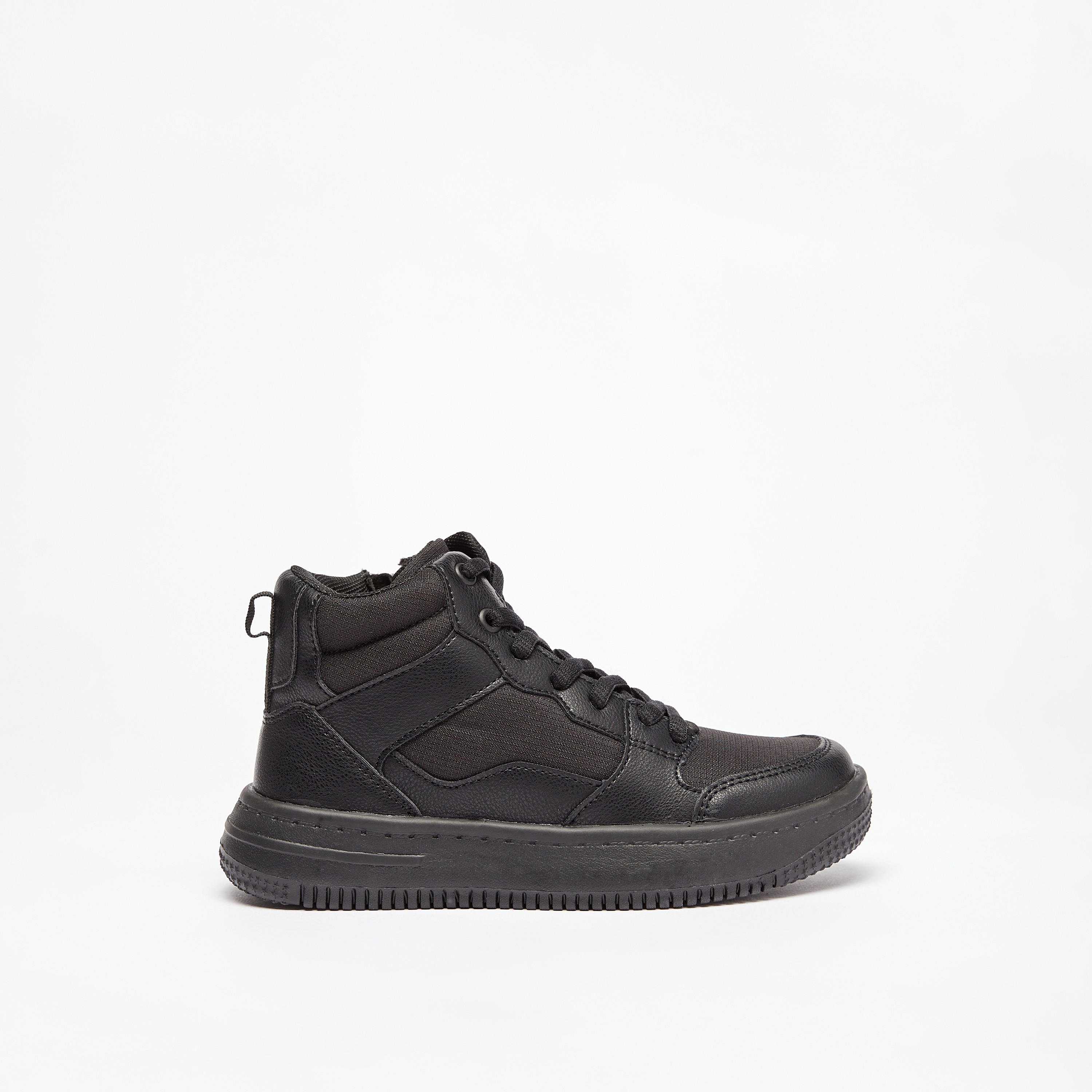 حذاء سنيكرز بكاحل مرتفع وسحاب إغلاق من مستر دوتشيني-boys-shoes-sneakers-image-3