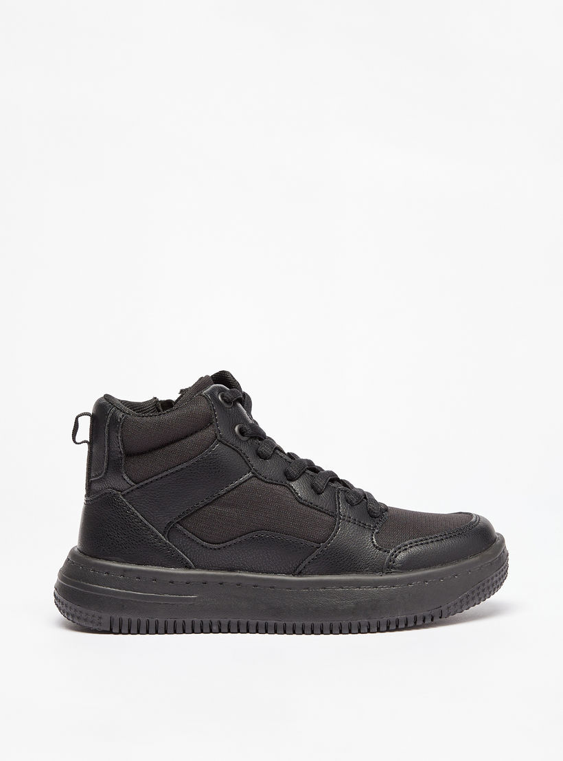 حذاء سنيكرز بكاحل مرتفع وسحاب إغلاق من مستر دوتشيني-boys-shoes-sneakers-image-3