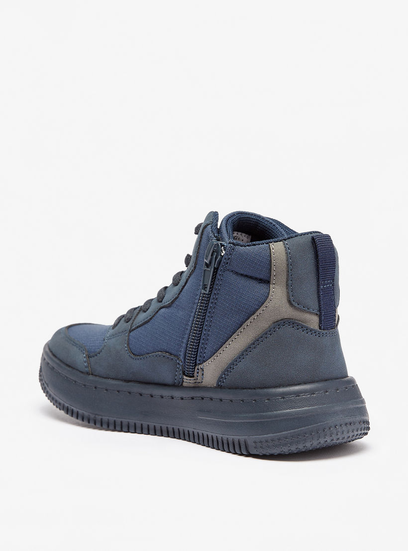 حذاء سنيكرز بكاحل مرتفع وسحاب إغلاق من مستر دوتشيني-boys-shoes-sneakers-image-2
