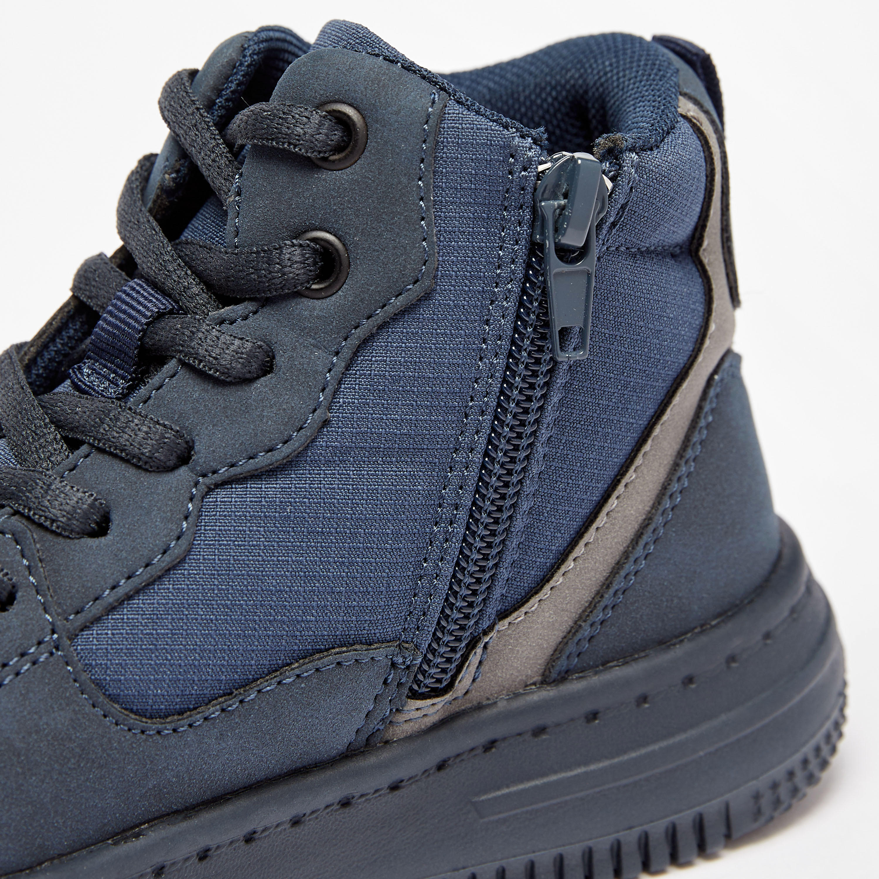 Mister Duchini Panelled High Top Sneakers with Zip Closure-boys-shoes-sneakers-image-15
