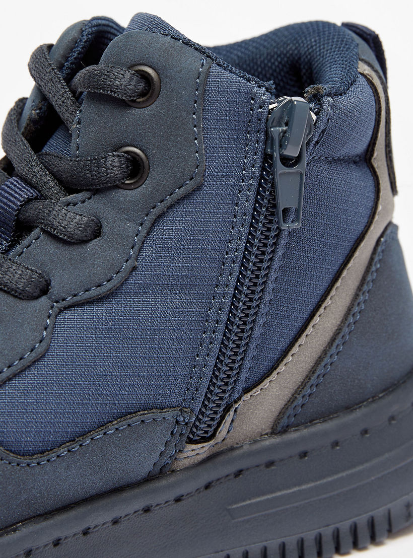 حذاء سنيكرز بكاحل مرتفع وسحاب إغلاق من مستر دوتشيني-boys-shoes-sneakers-image-5