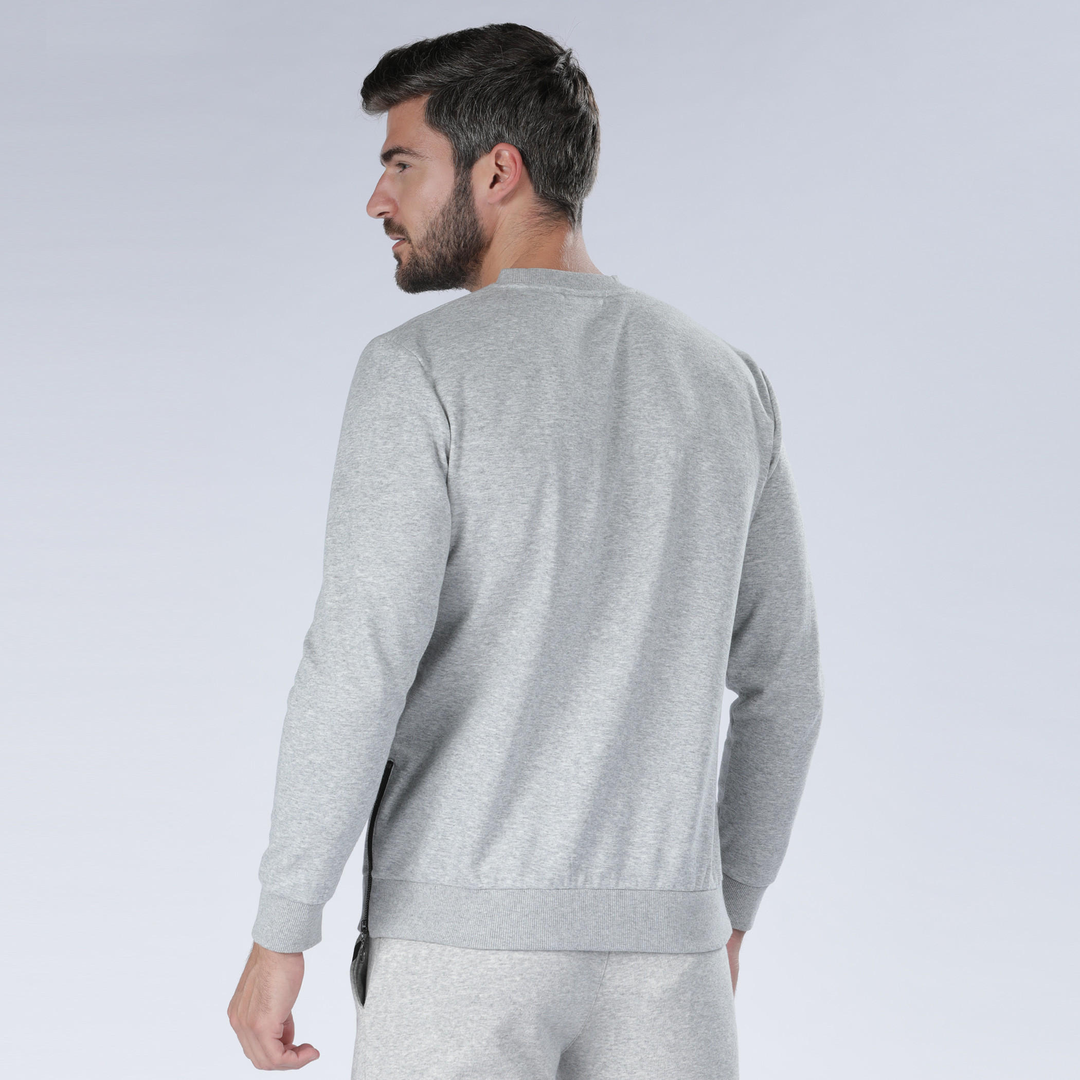 Iconic Embroidered Round Neck Sweatshirt with Long Sleeves-men-winterwear-hoodiesandsweatshirts-image-2