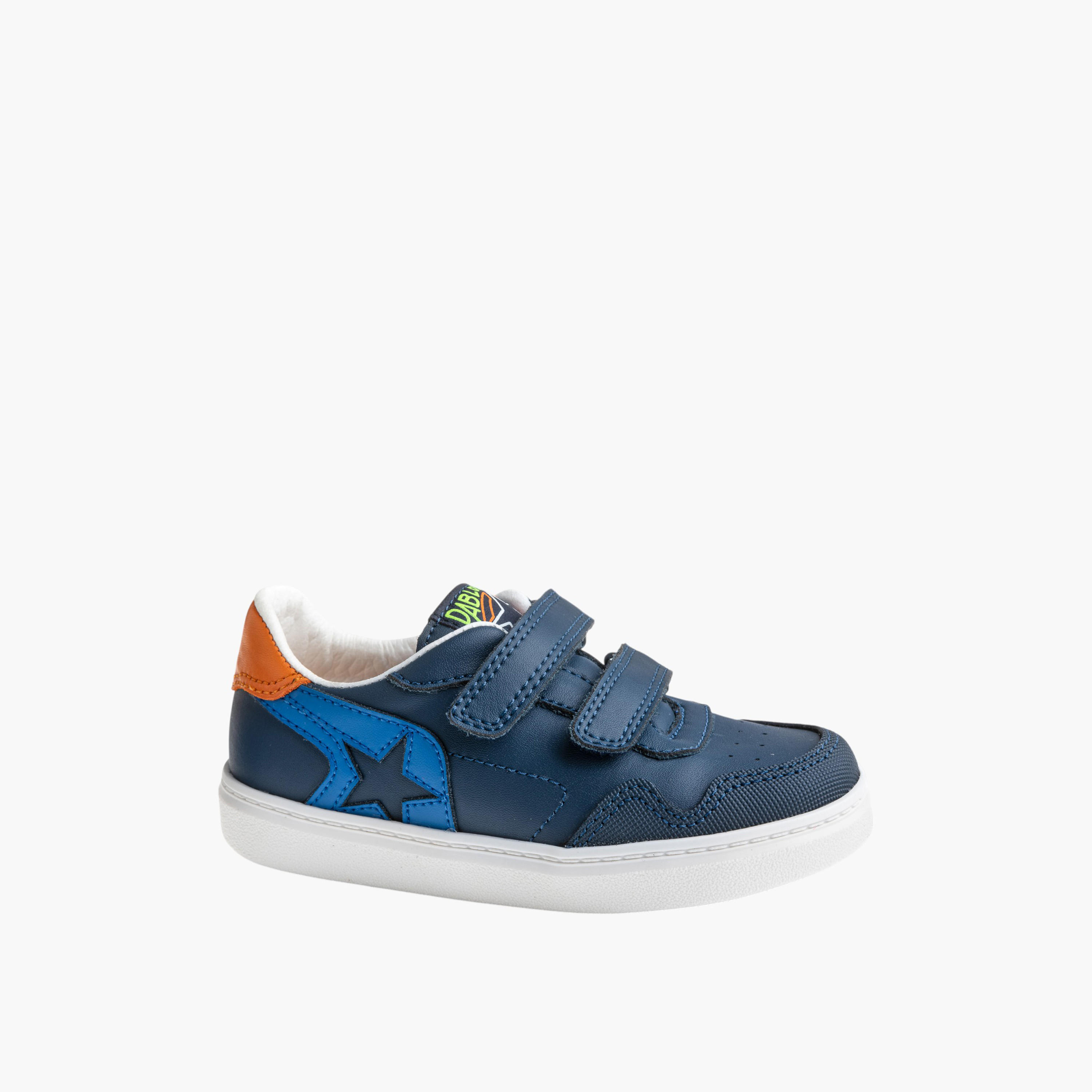 Pablosky Boys' Textured Sneakers with Hook & Loop Closure-boys-shoes-sneakers-image-1
