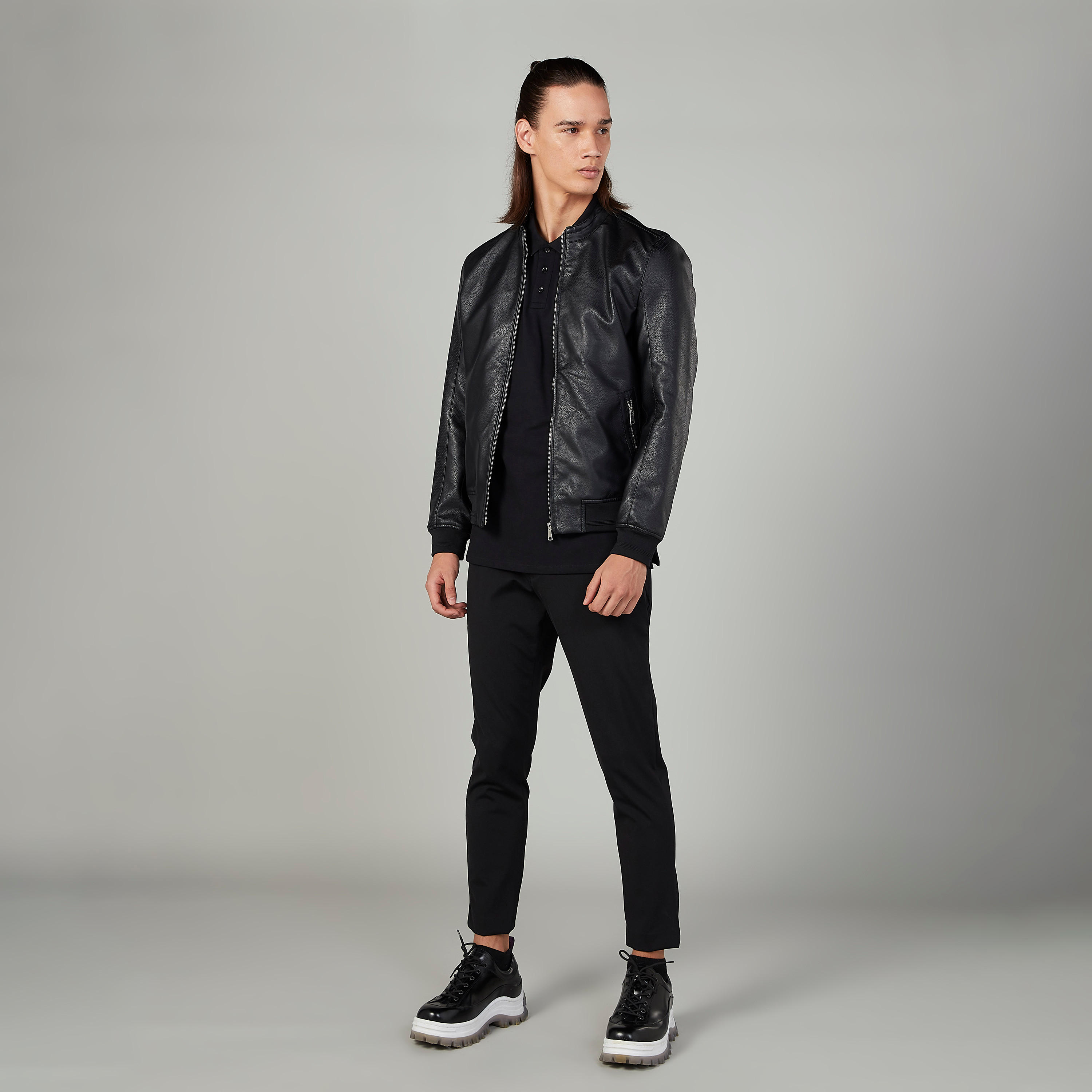 تيشيرت سادة بياقة بولو وأكمام قصيرة من آيكونيك-men-clothing-tshirtsandpolos-polos-image-3