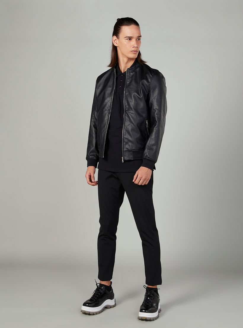 تيشيرت سادة بياقة بولو وأكمام قصيرة من آيكونيك-men-clothing-tshirtsandpolos-polos-image-3