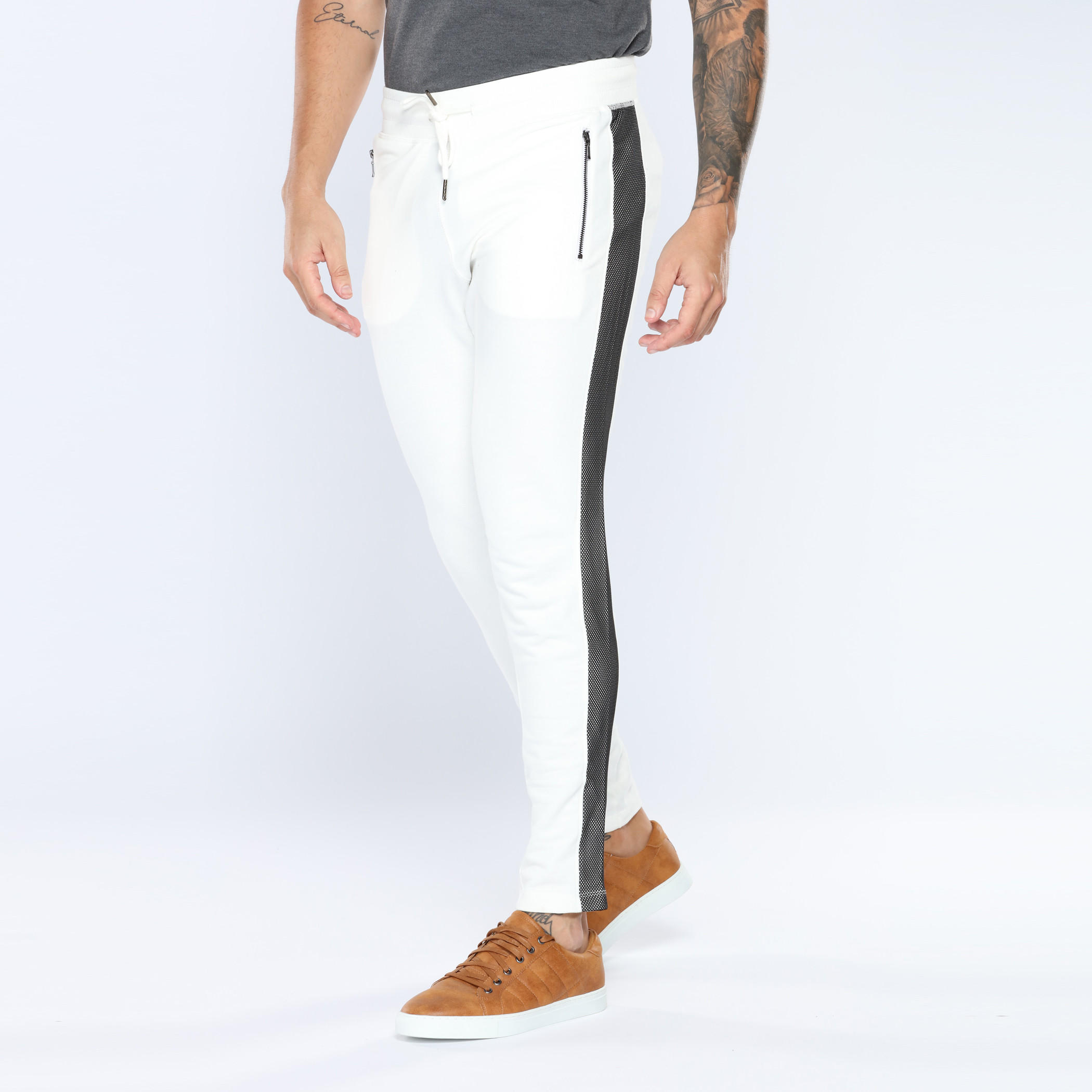 بنطال رياضي طويل بخصر مطاطي وجيوب من آيكونيك-men-clothing-bottoms-trousersandchinos-trousers-image-3