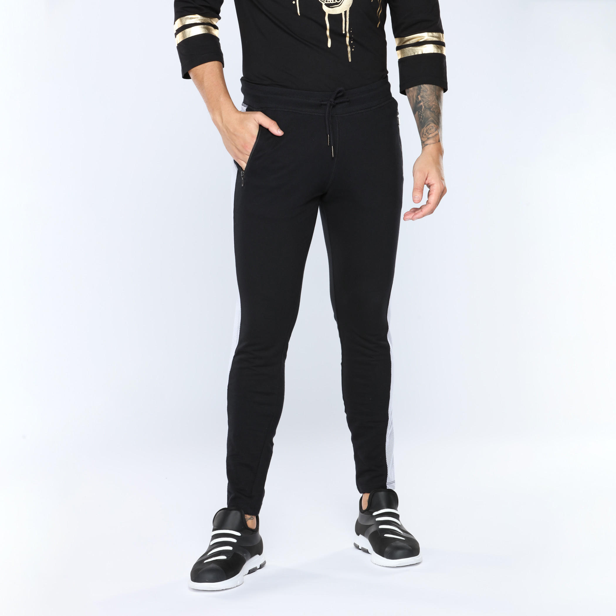 بنطال رياضي طويل بخصر مطاطي وجيوب من آيكونيك-men-clothing-bottoms-joggers-image-1
