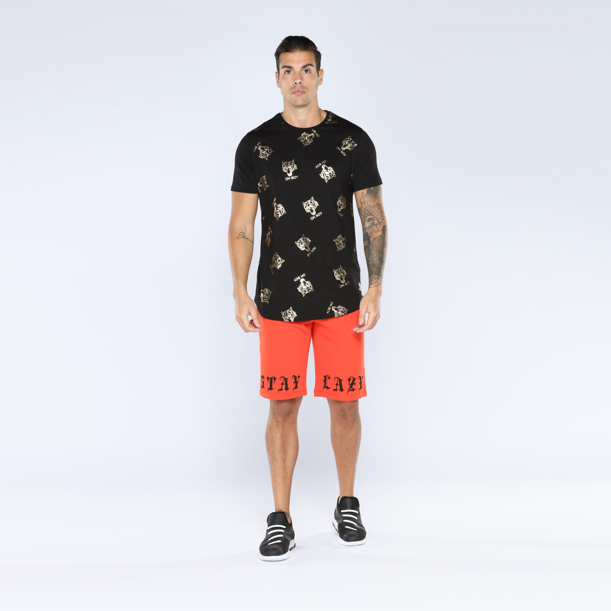 تيشيرت بطبعات وأكمام قصيرة وياقة مستديرة من آيكونيك-men-clothing-tshirtsandpolos-tshirts-image-5