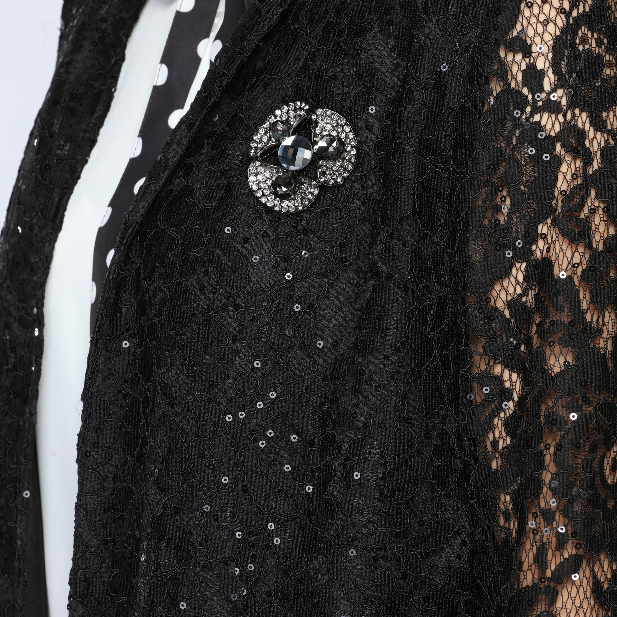 Iconic Open Front Shrug with Lace and Sequin Detail-women-winterwear-cardigansandjumpers-cardigans-image-4