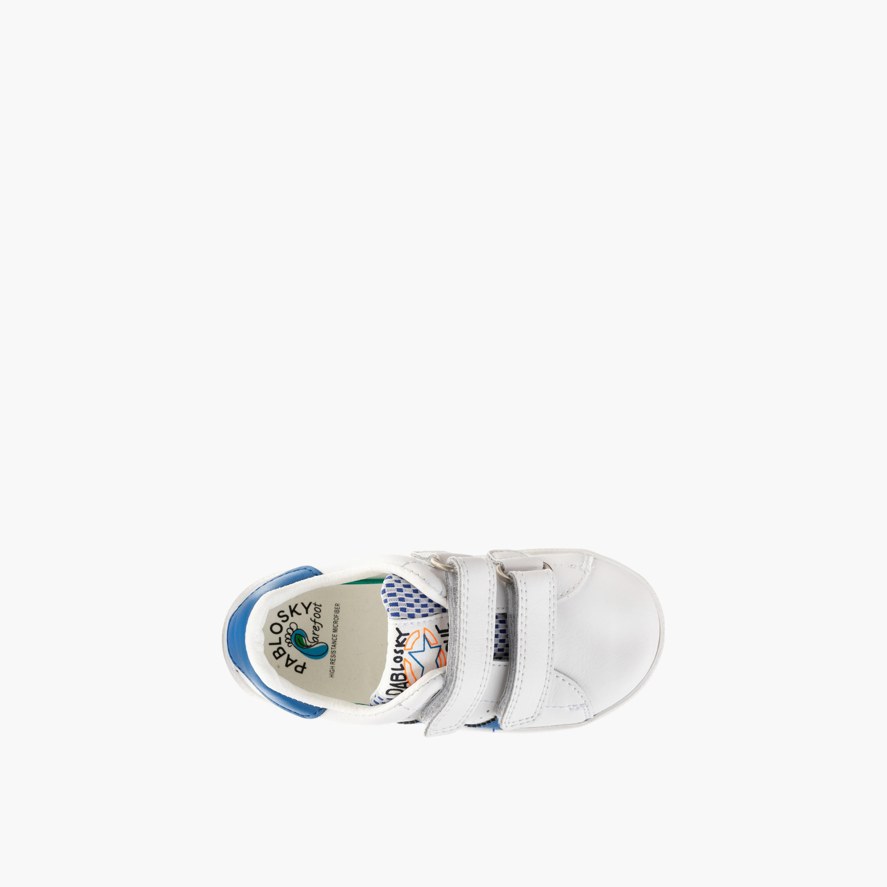 Pablosky Kids' Textured Sneakers with Hook and Loop Closure-boys-shoes-schoolshoes-image-4