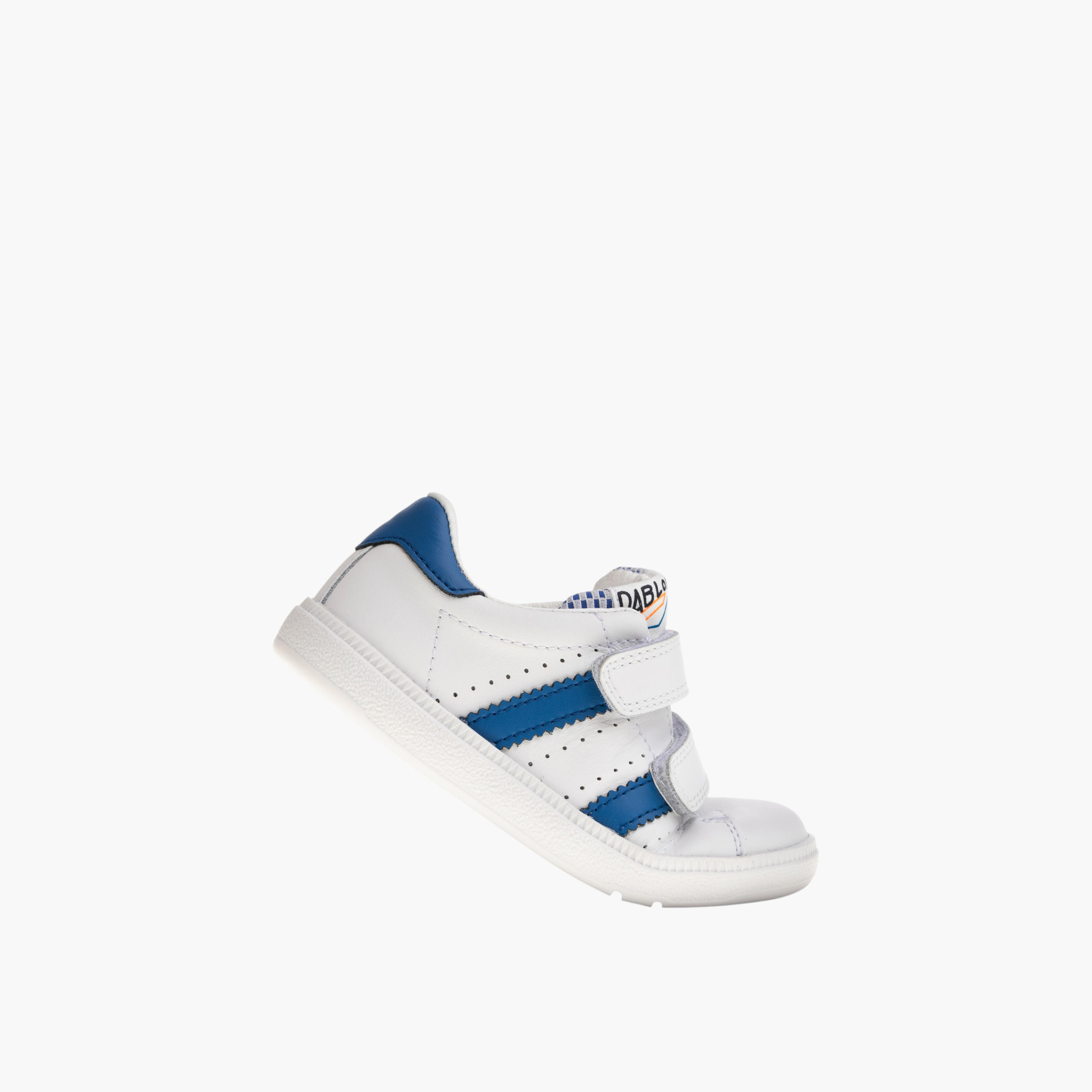 Pablosky Kids' Textured Sneakers with Hook and Loop Closure-boys-shoes-schoolshoes-image-5