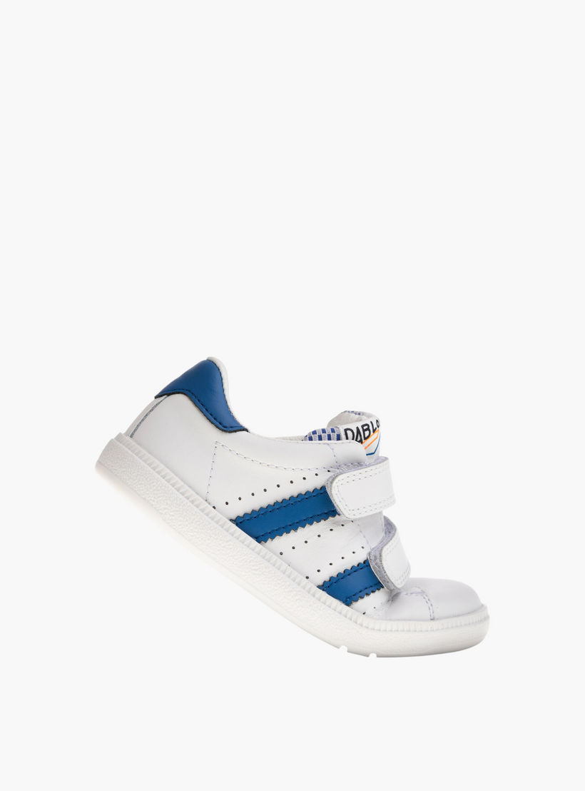 Pablosky Kids' Textured Sneakers with Hook and Loop Closure-boys-shoes-schoolshoes-image-5