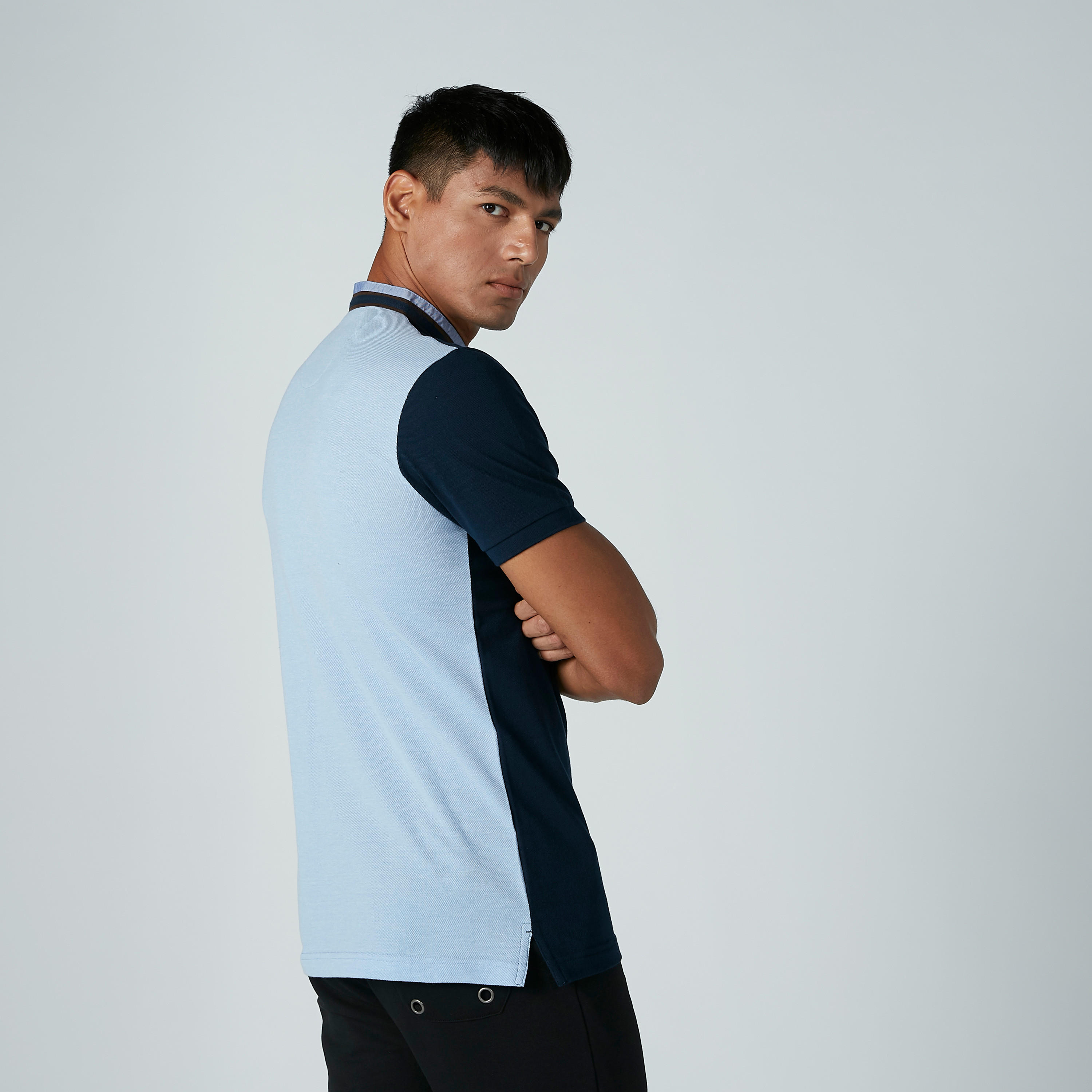 Iconic Henley Neck T-shirt with Short Sleeves-men-clothing-tshirtsandpolos-tshirts-image-2