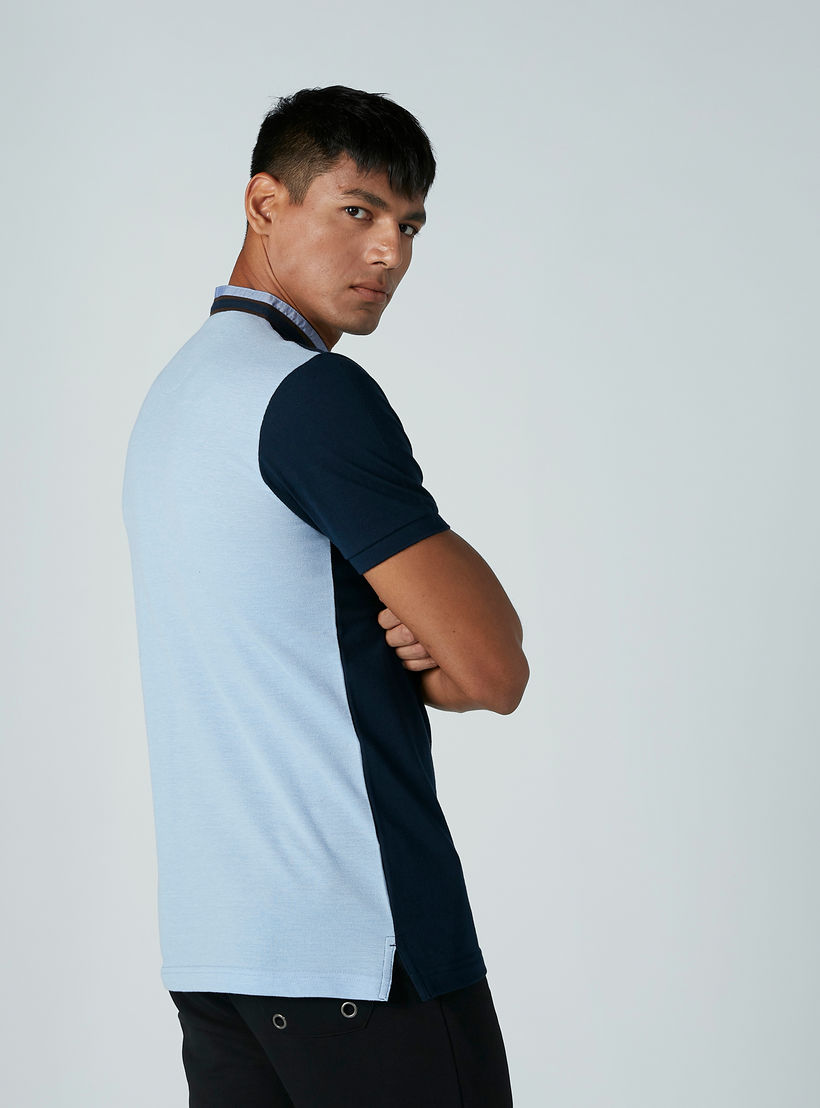 Iconic Henley Neck T-shirt with Short Sleeves-men-clothing-tshirtsandpolos-tshirts-image-2