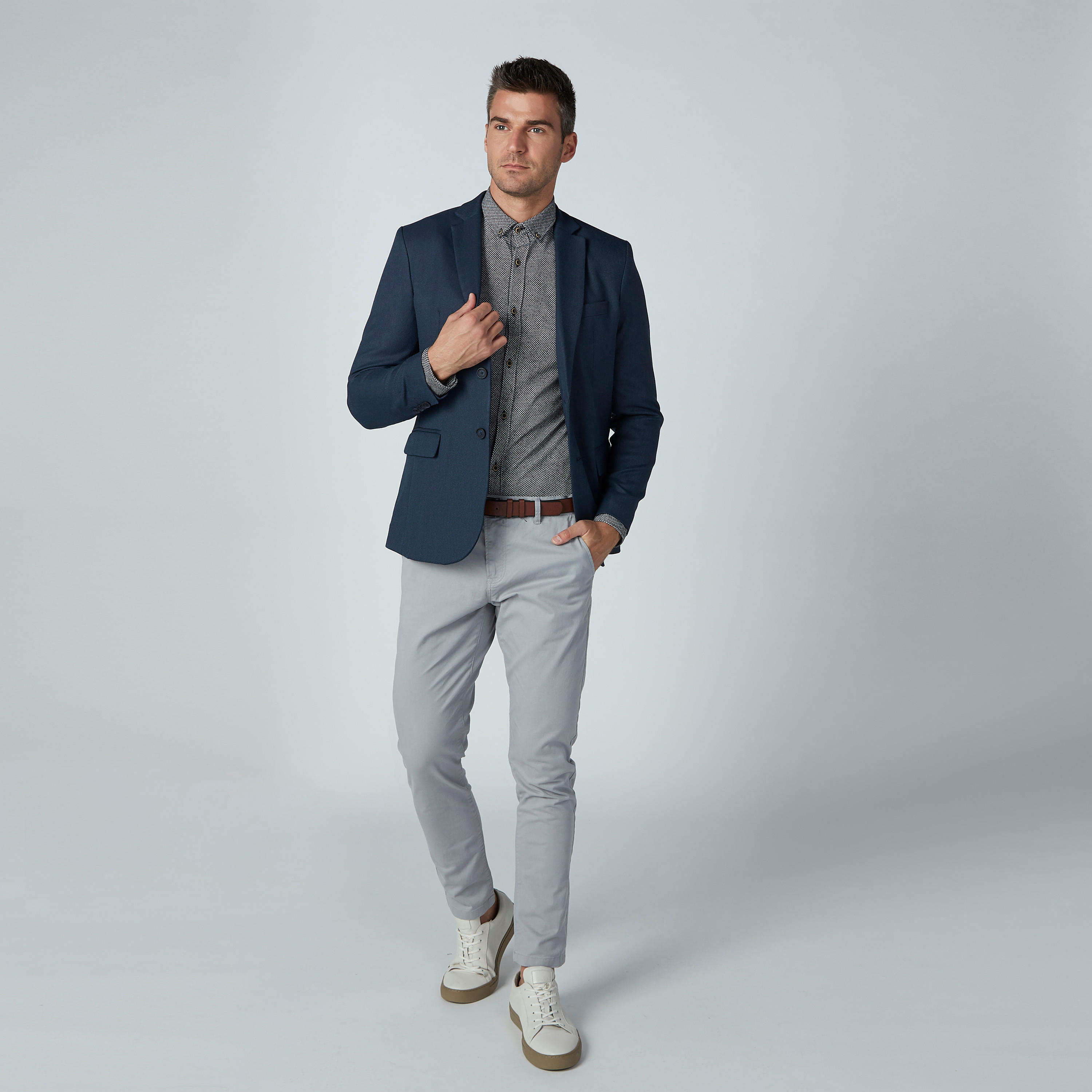 بليزر بأكمام طويلة وجيوب من آيكونيك-men-winterwear-jacketsandblazers-image-3