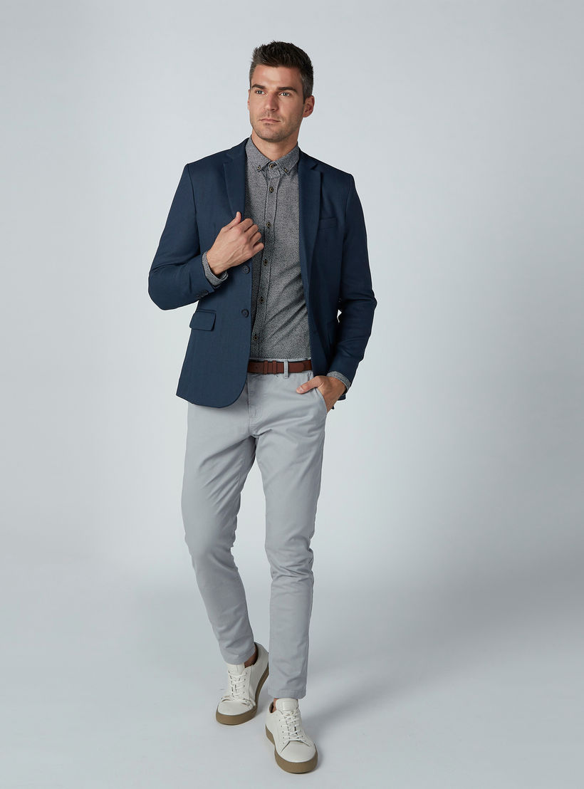 بليزر بأكمام طويلة وجيوب من آيكونيك-men-winterwear-jacketsandblazers-image-3