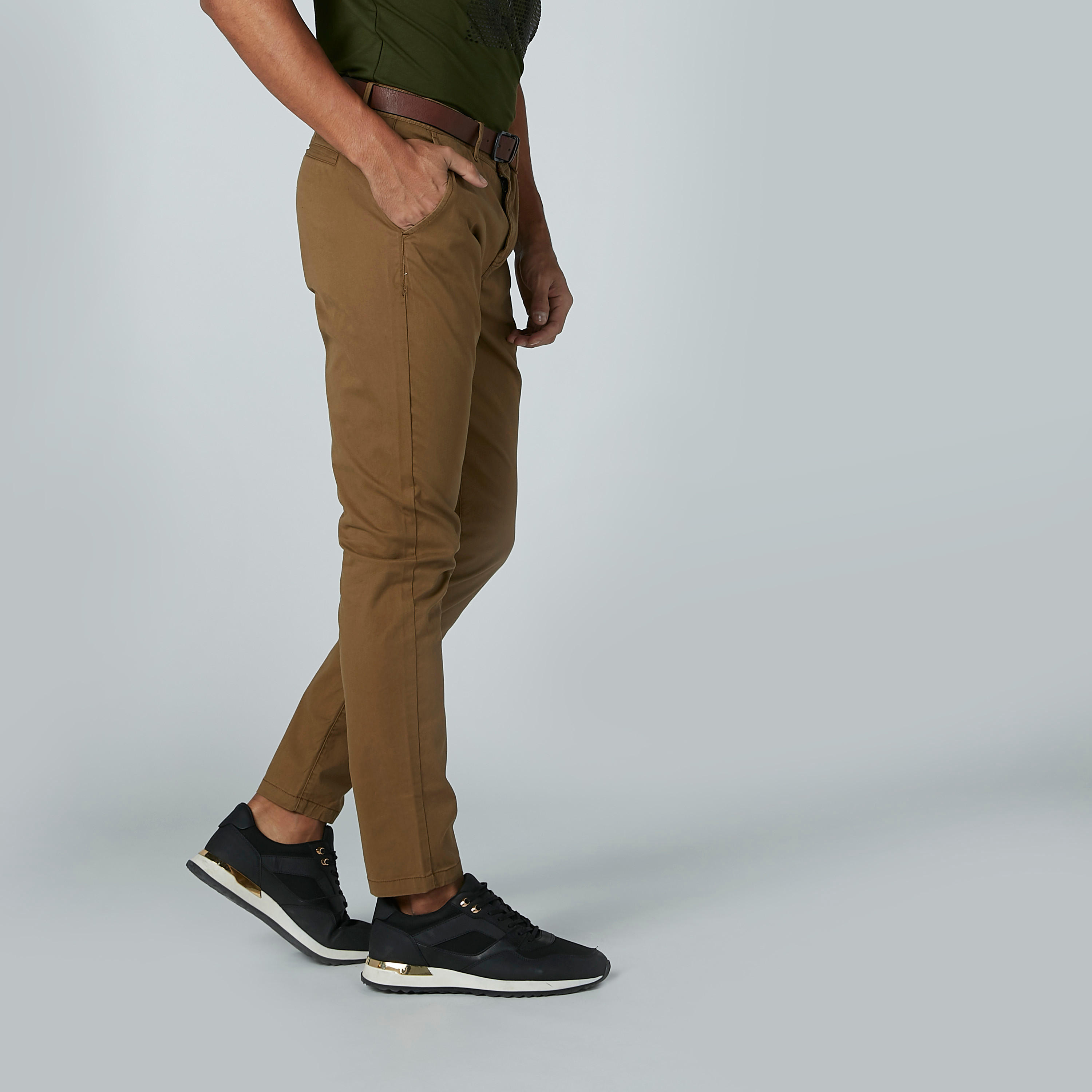 Iconic Full Length Solid Chinos with Pocket Detail and Belt Loops-men-clothing-bottoms-trousersandchinos-trousers-image-4