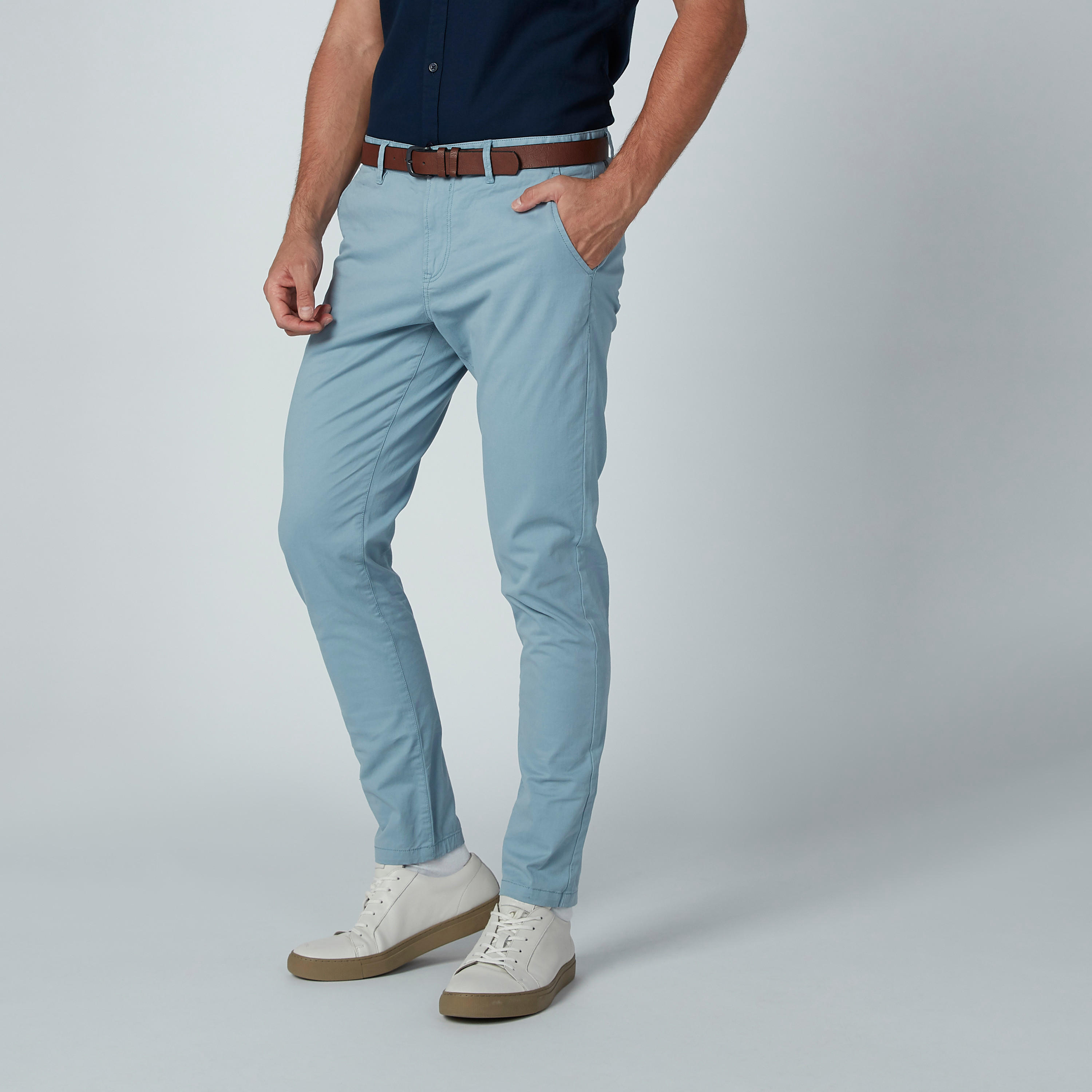 بنطال شينو سادة بجيوب من آيكونيك-men-clothing-bottoms-trousersandchinos-trousers-image-2