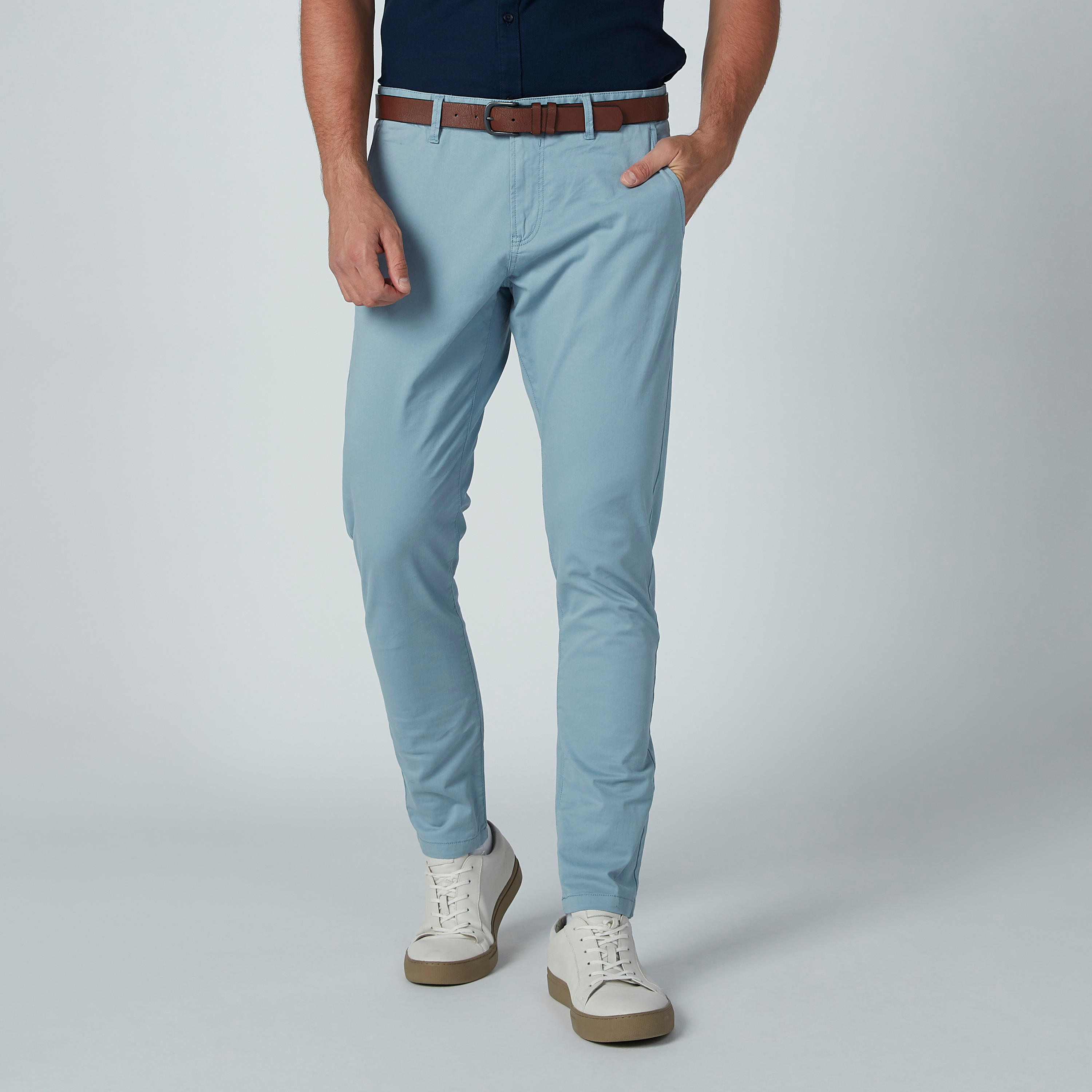 بنطال شينو سادة بجيوب من آيكونيك-men-clothing-bottoms-trousersandchinos-trousers-image-5