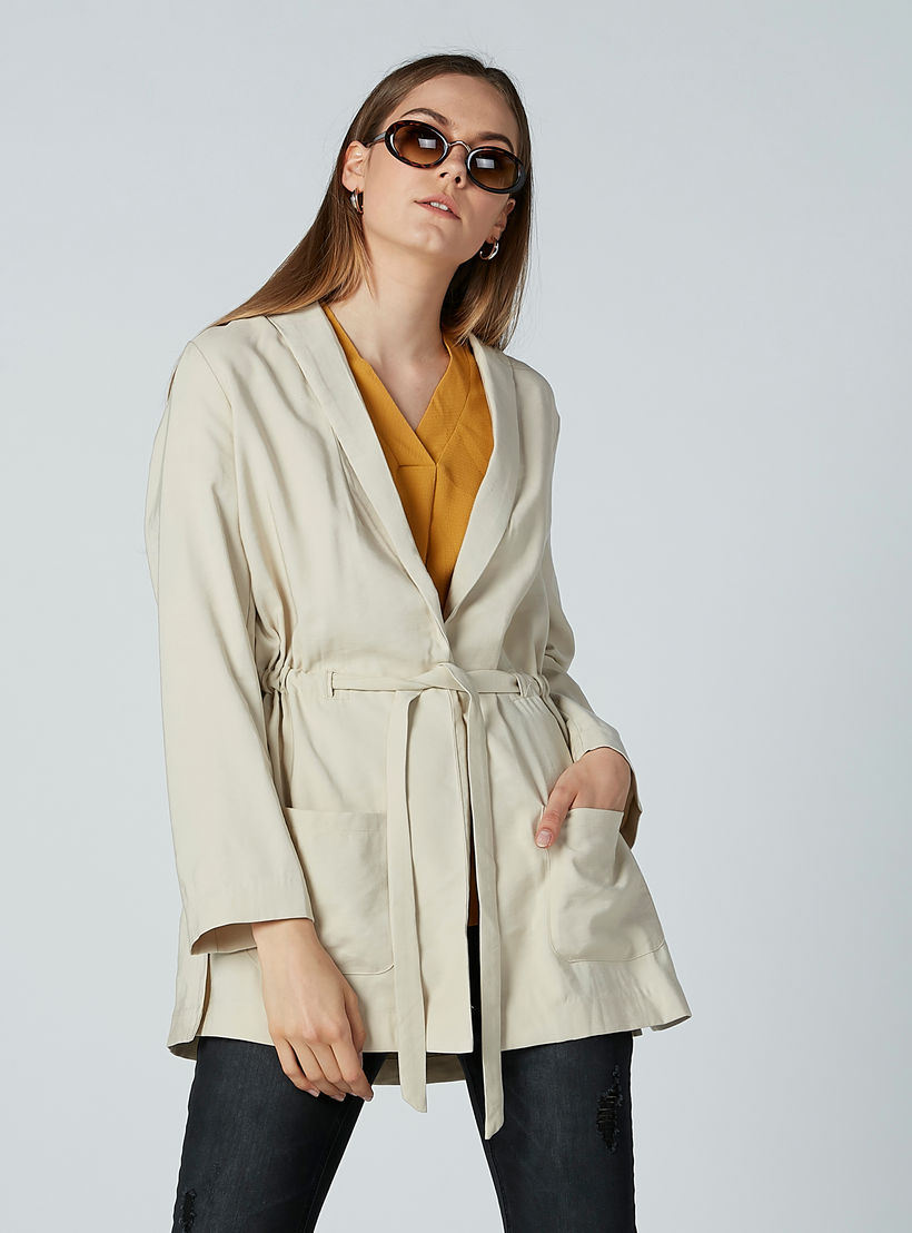 معطف بجيوب ورباط من آيكونيك-women-clothing-coatsandjackets-coats-image-1
