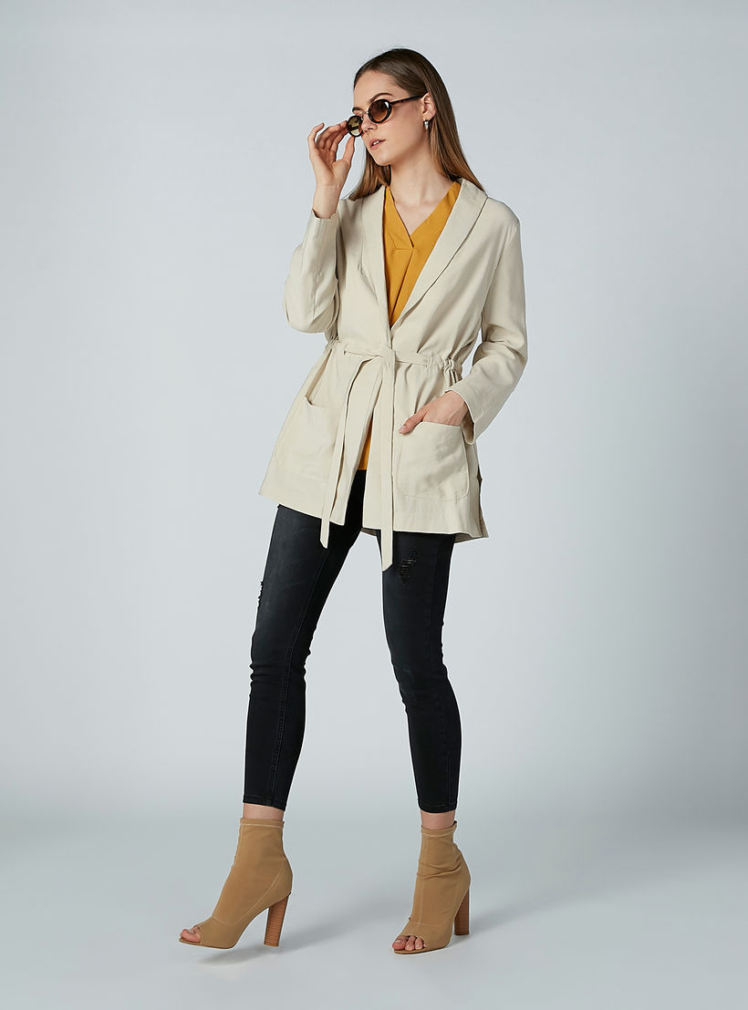 معطف بجيوب ورباط من آيكونيك-women-clothing-coatsandjackets-coats-image-2