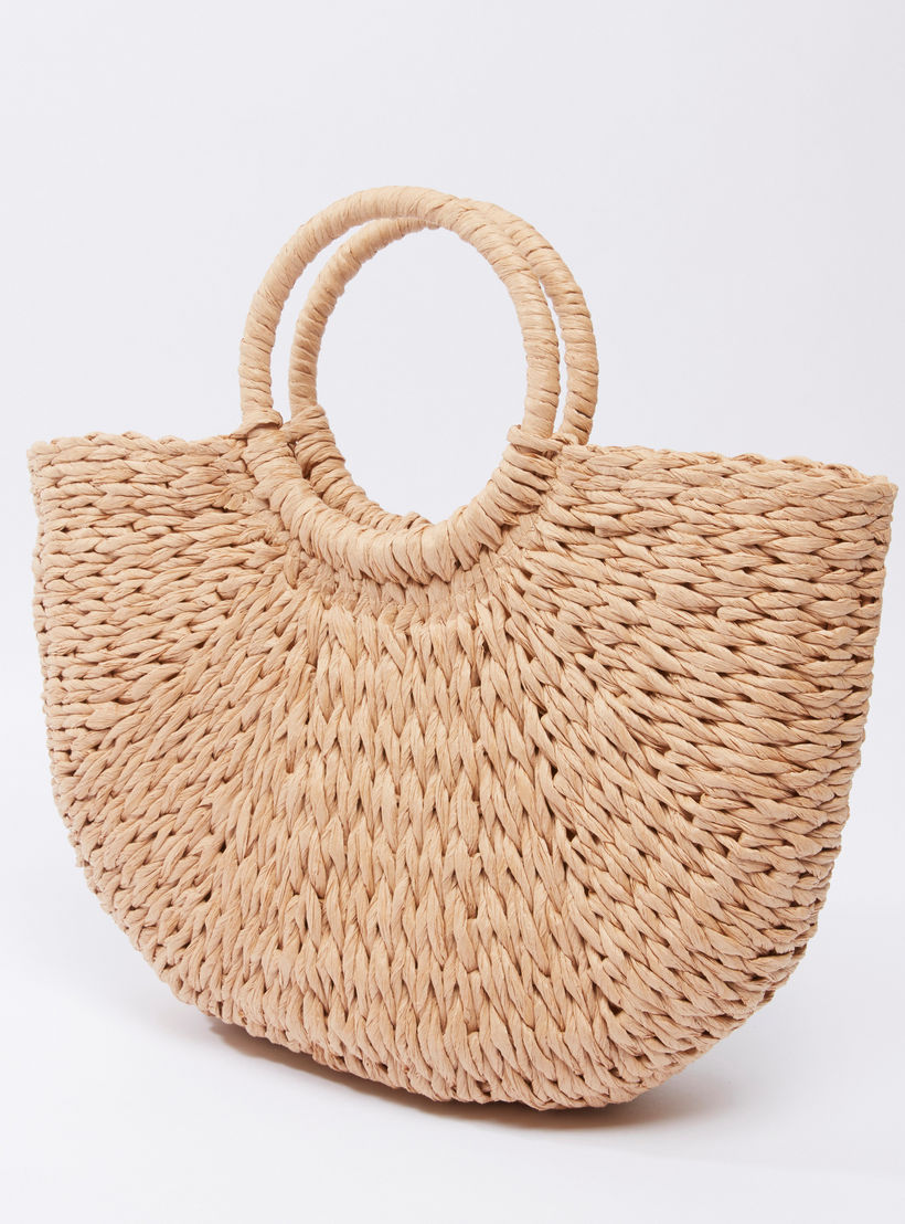 حقيبة يد بارزة الملمس بمقبض مزدوج من آيكونيك-women-bagsandwallets-handbags-image-3