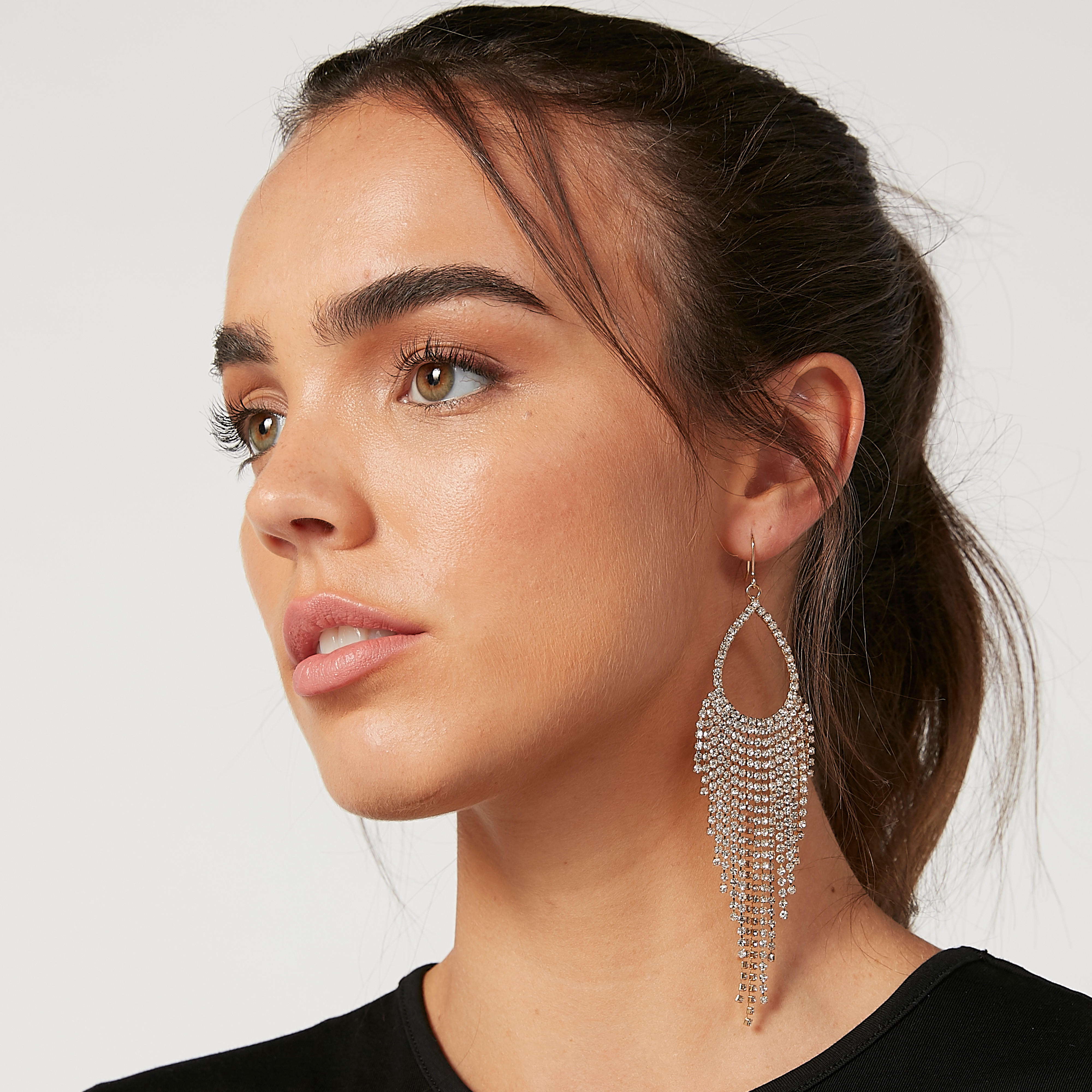 Iconic Studded Dangling Earrings with Fish Hook-women-watchesandjewellery-jewellery-earrings-image-2