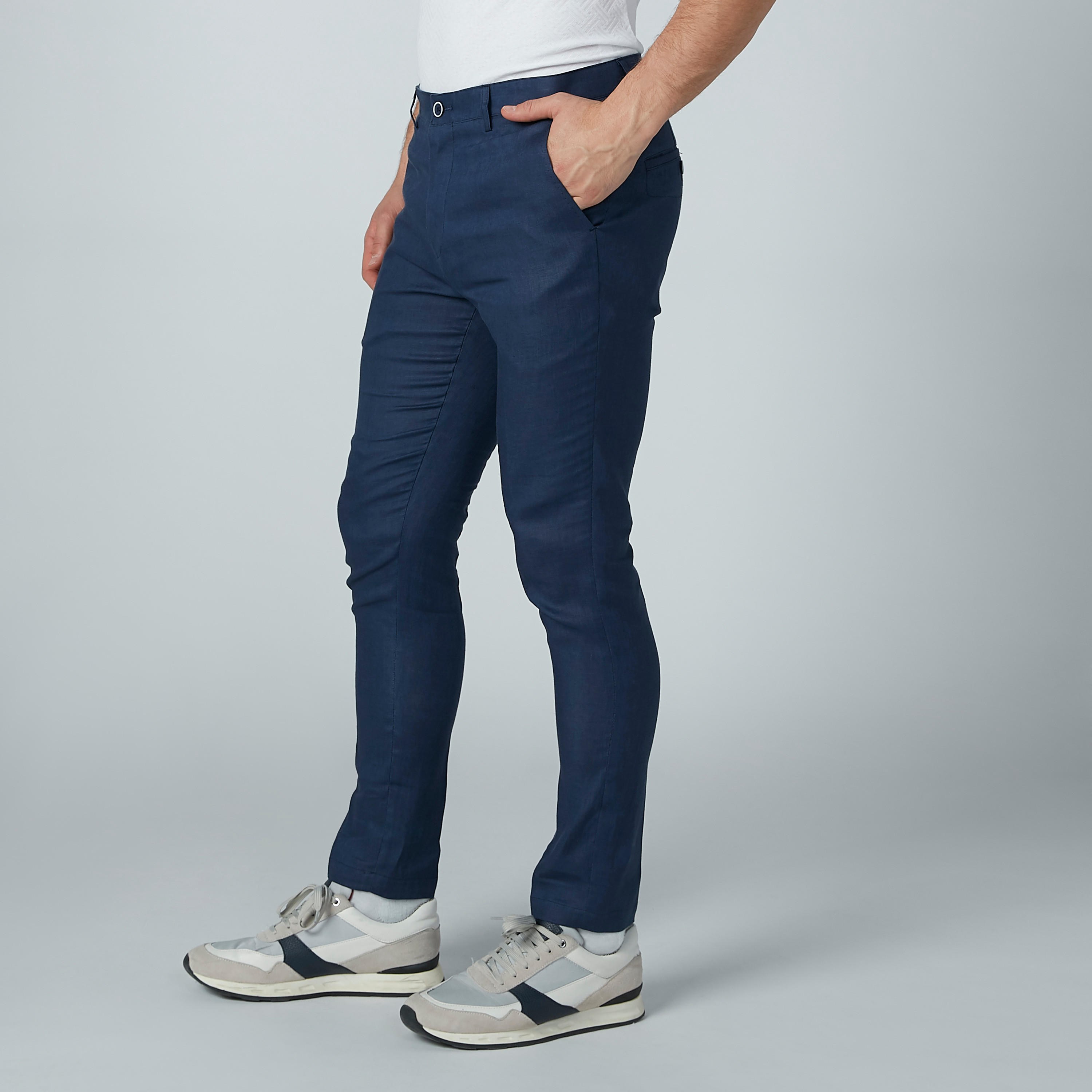 بنطال سادة بجيوب من آيكونيك-men-clothing-bottoms-trousersandchinos-trousers-image-3