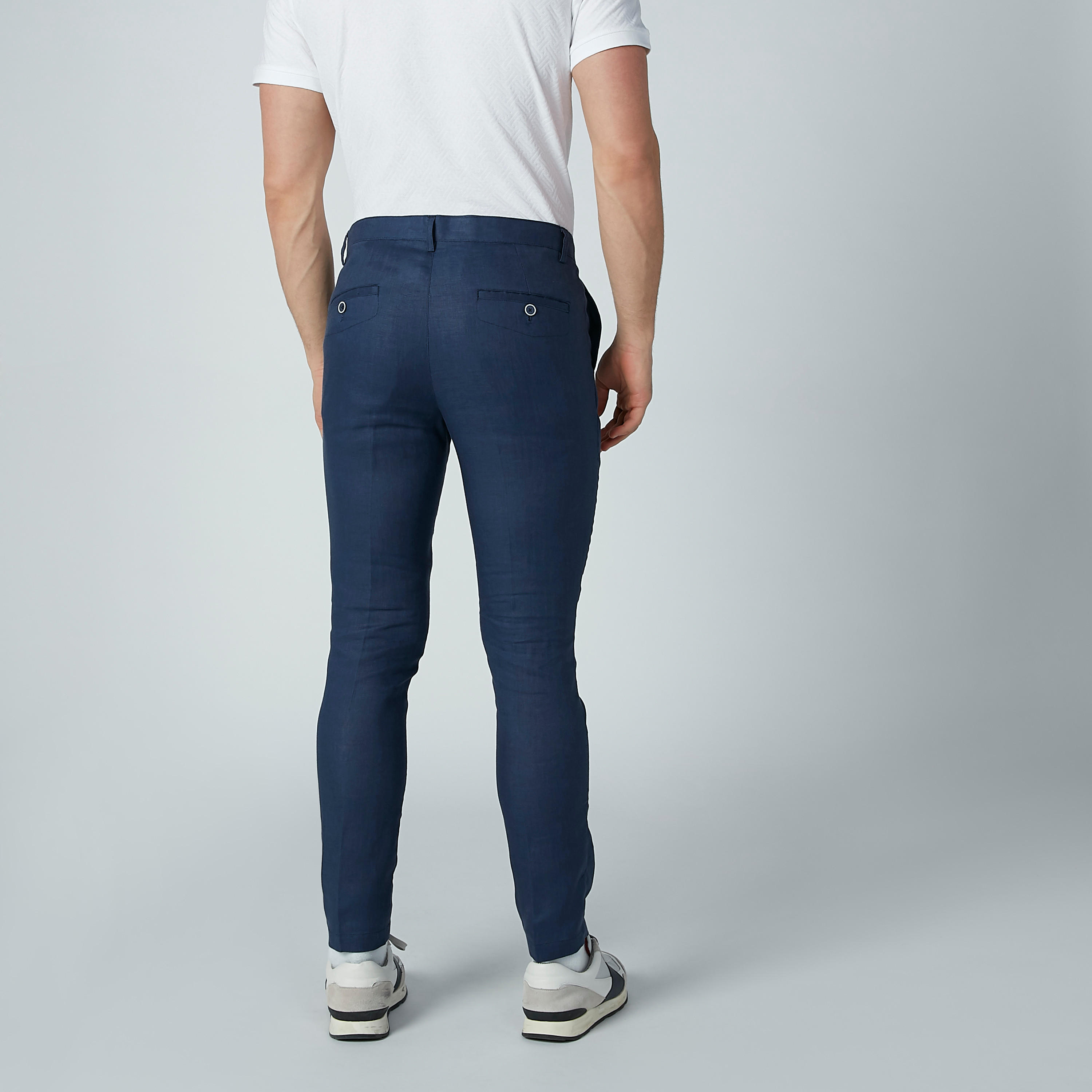بنطال سادة بجيوب من آيكونيك-men-clothing-bottoms-trousersandchinos-trousers-image-4