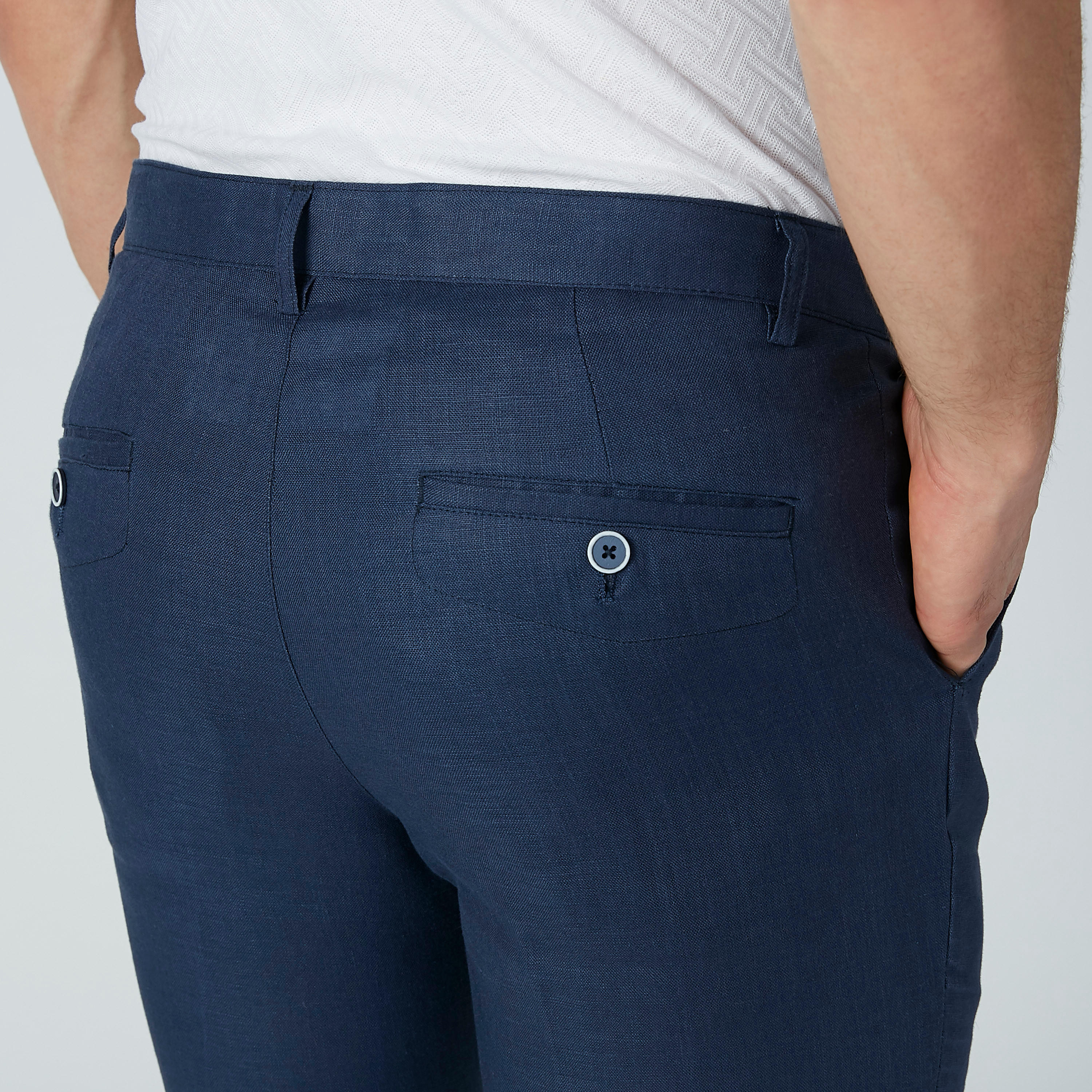 بنطال سادة بجيوب من آيكونيك-men-clothing-bottoms-trousersandchinos-trousers-image-5