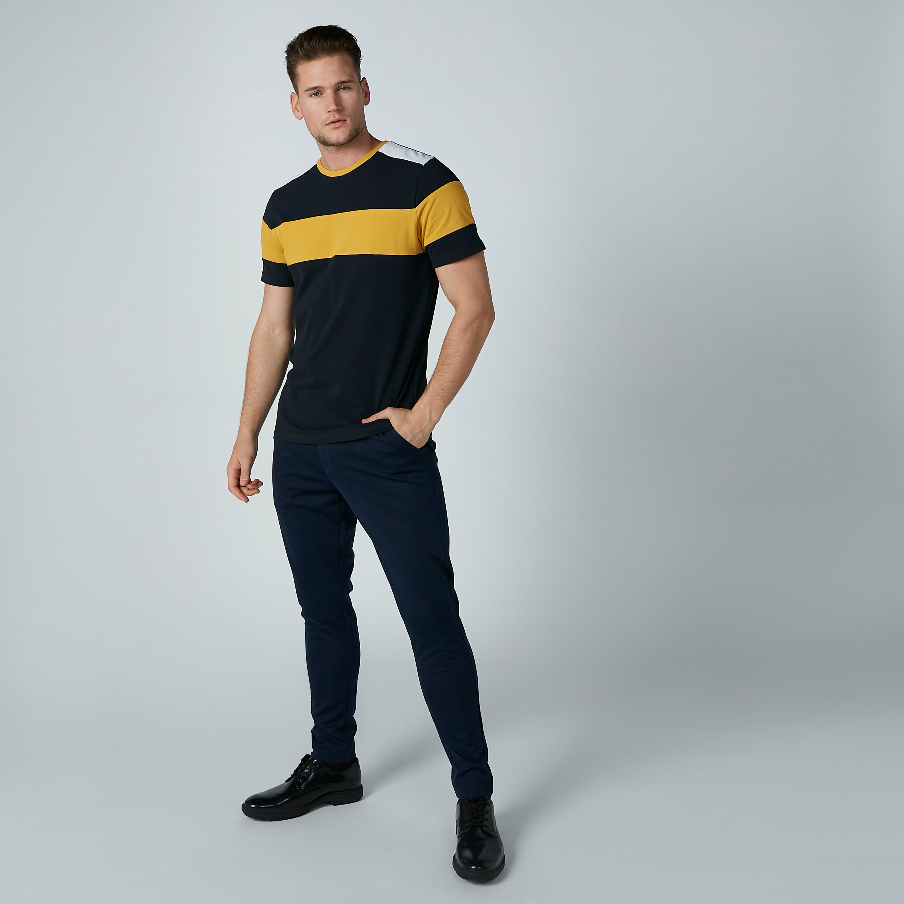 بنطال رسمي بسحّاب إغلاق وجيوب من آيكونيك-men-clothing-bottoms-trousersandchinos-trousers-image-3