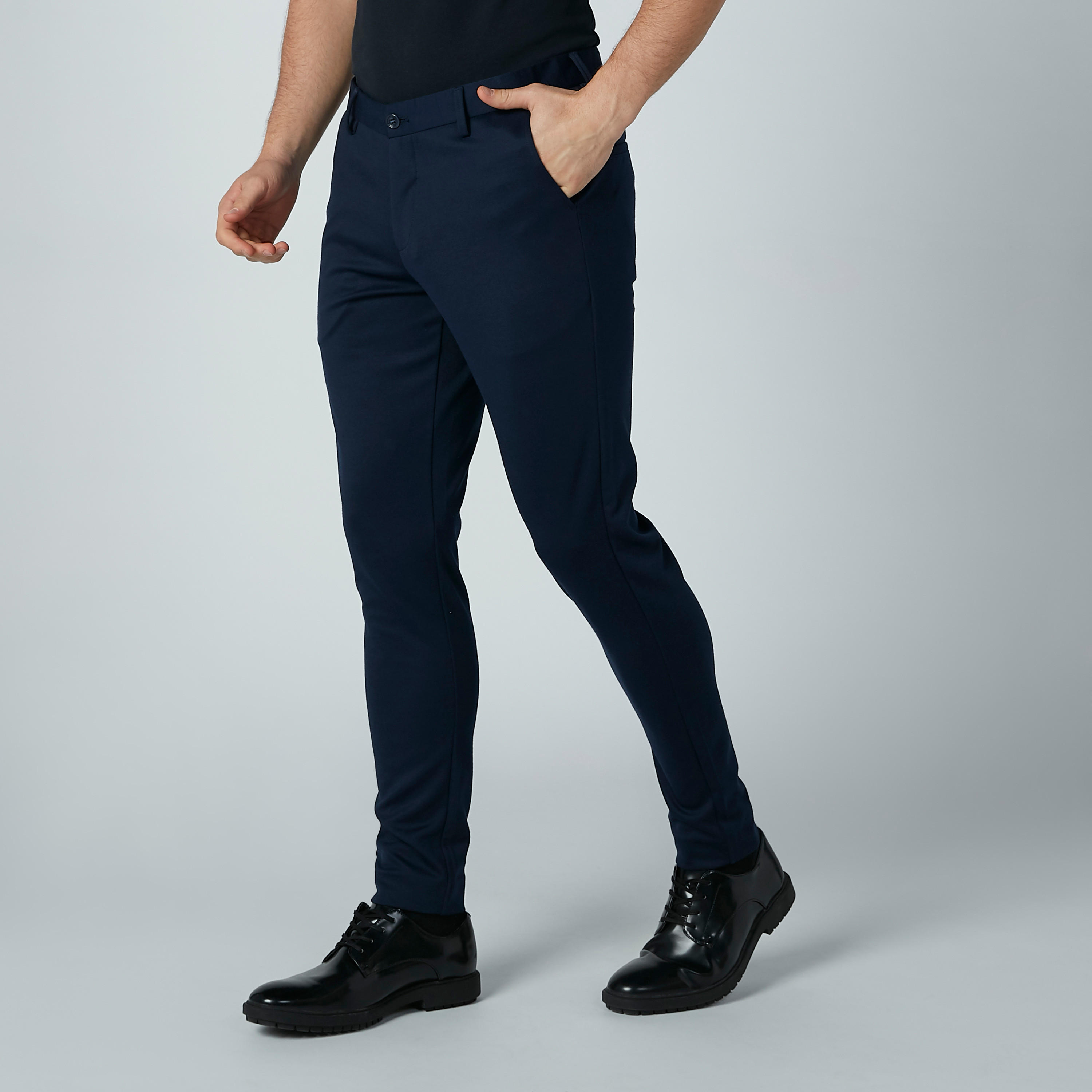 بنطال رسمي بسحّاب إغلاق وجيوب من آيكونيك-men-clothing-bottoms-trousersandchinos-trousers-image-4