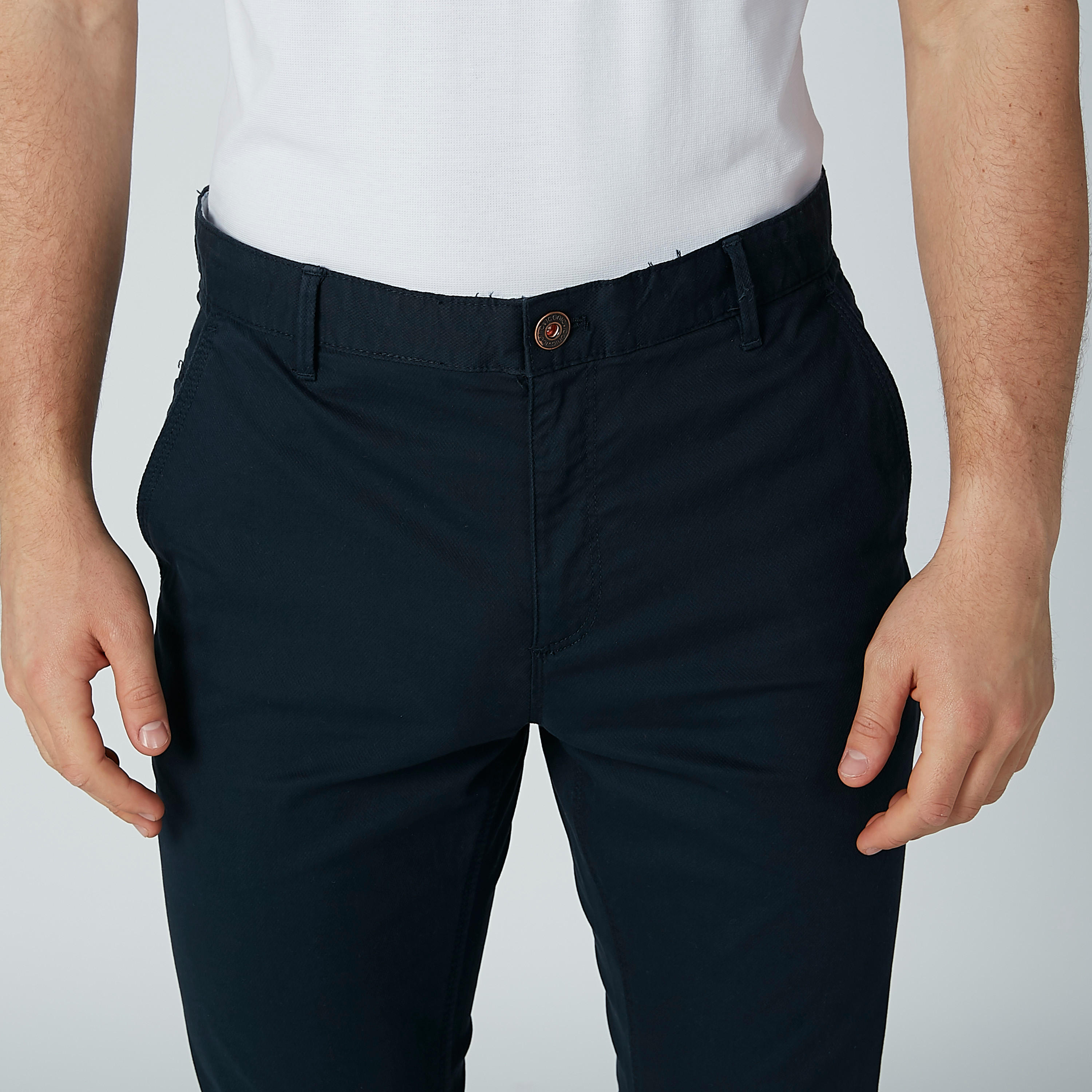 بنطال طويل بزرّ إغلاق وجيوب من آيكونيك-men-clothing-bottoms-trousersandchinos-trousers-image-3