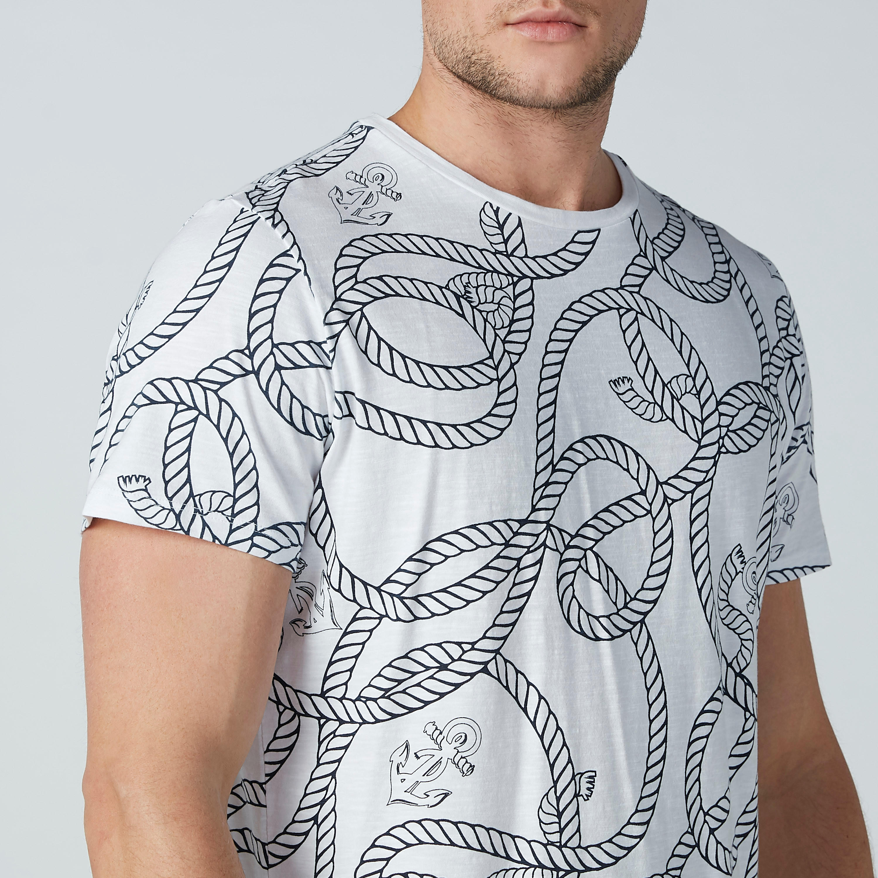 Iconic Printed T-shirt with Short Sleeves and Round Neck-men-clothing-tshirtsandpolos-tshirts-image-4