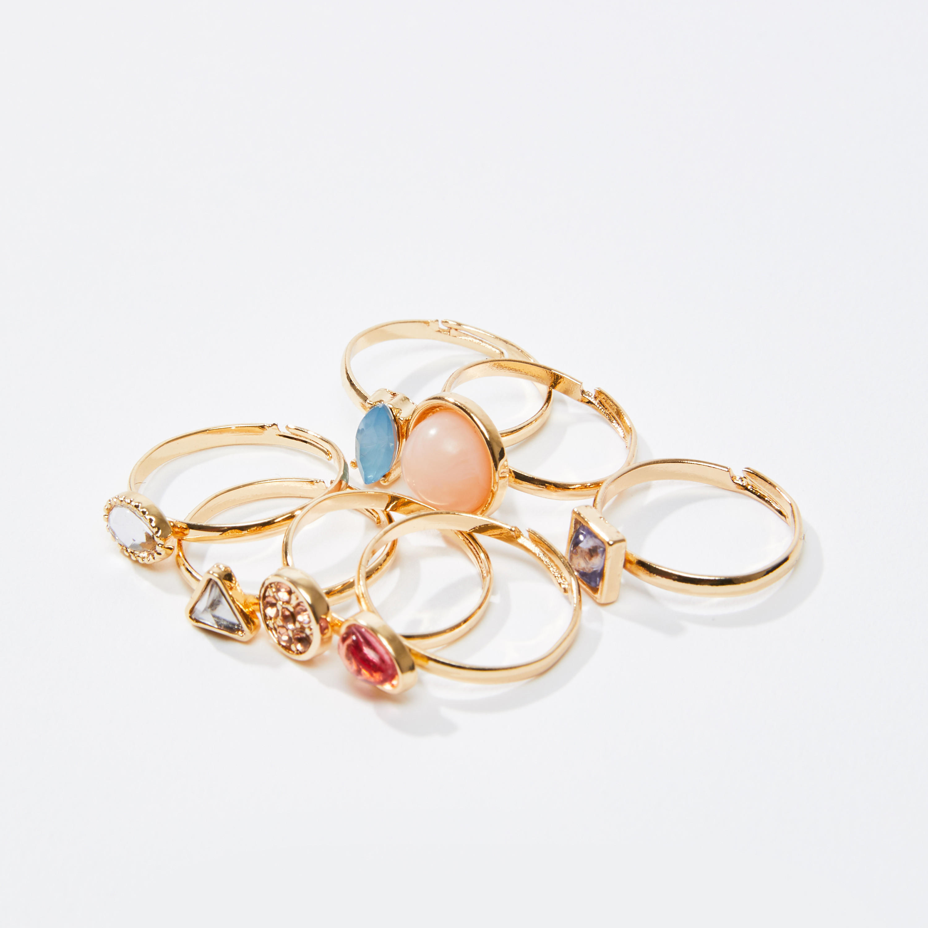 خواتم مرصّعة من آيكونيك - طقم من 7 قطع-women-watchesandjewellery-jewellery-rings-image-3