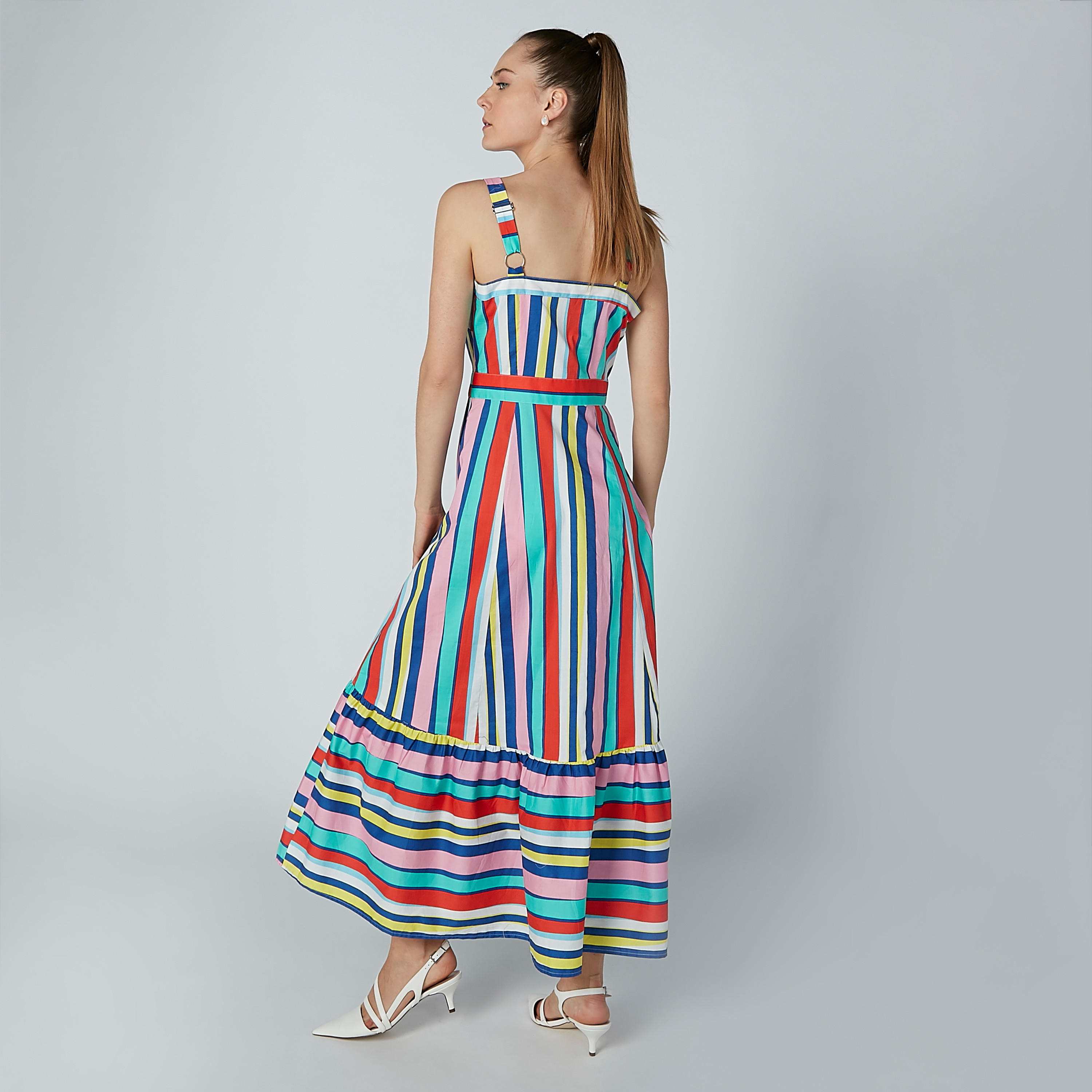 فستان إيه لاين طويل مقلّم بحمّالات كتف من آيكونيك-women-clothing-dresses-image-5