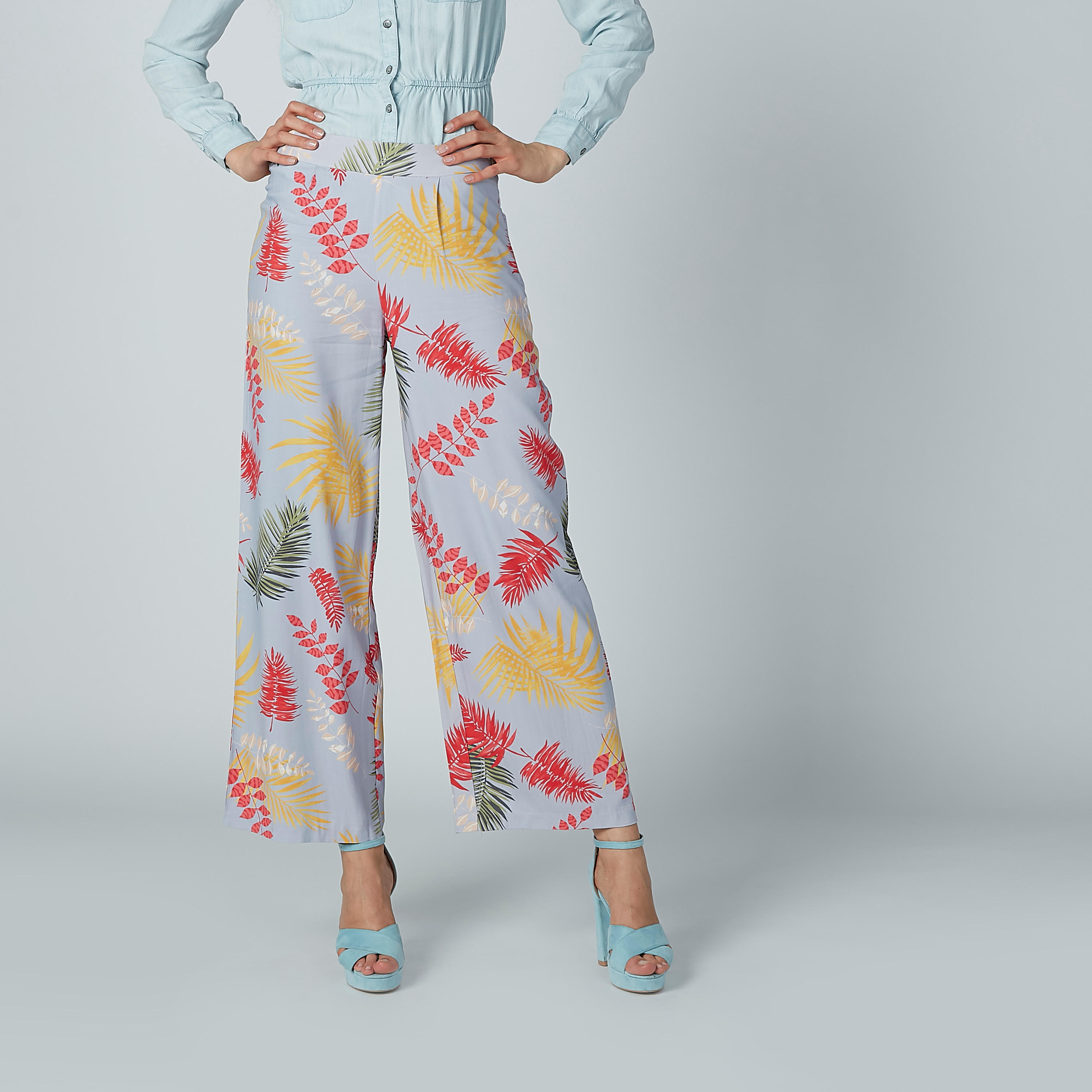 Iconic Printed Wide-Fit Palazzo Pants with Elasticised Waistband-women-clothing-bottoms-trousers-image-1