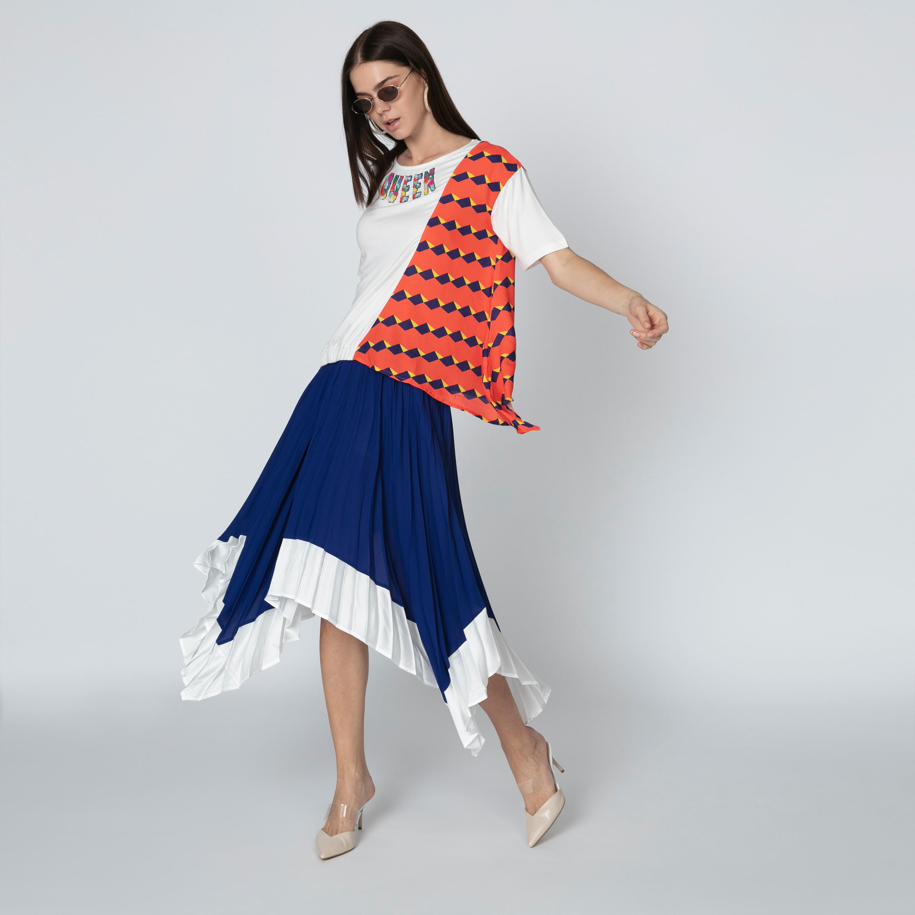 Iconic Printed Top with Round Neck and Asymmetric Hem-women-clothing-shirtsandblouses-blouses-image-2