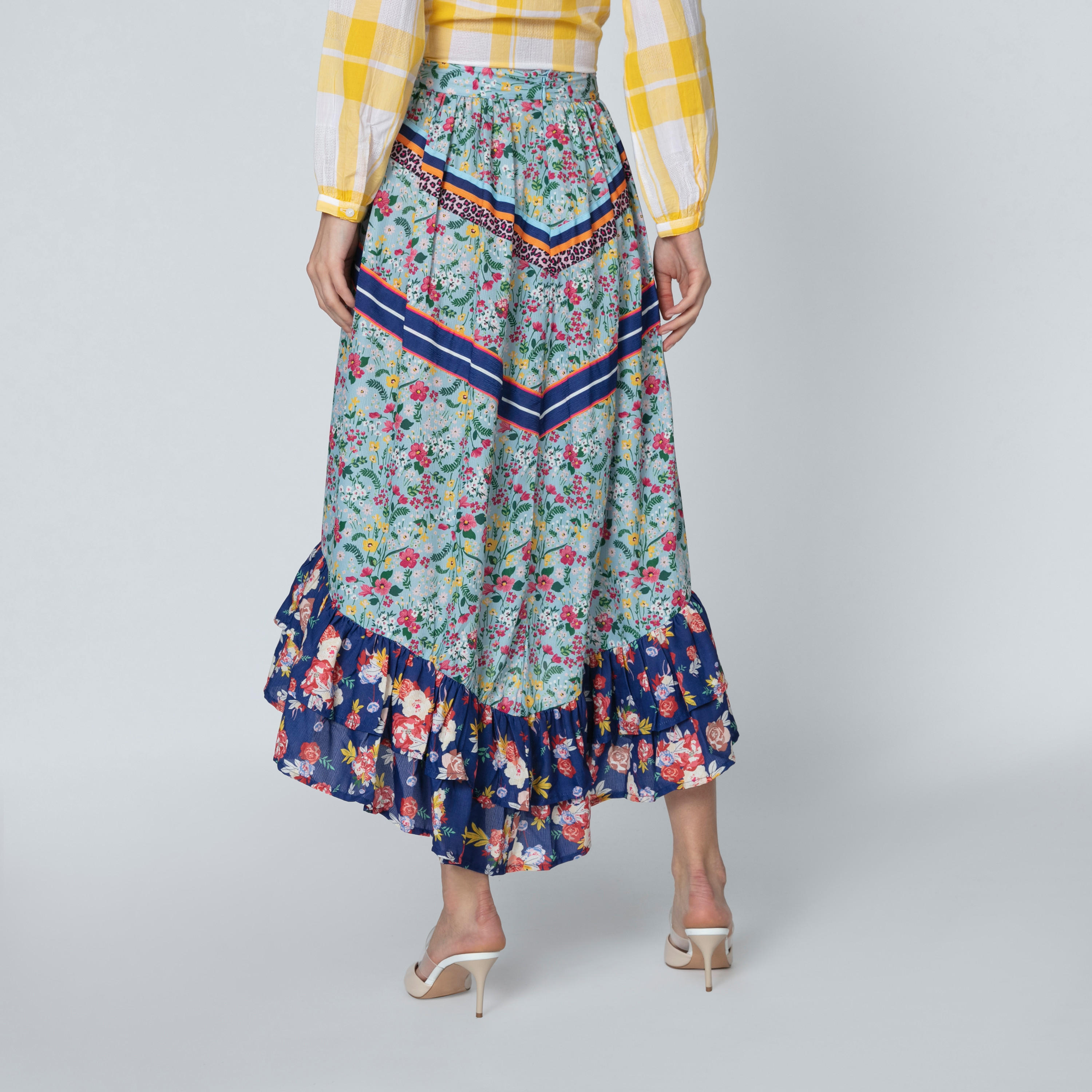 Iconic Floral Printed Midi Skirt with Asymmetric Hem-women-clothing-bottoms-skirts-image-3
