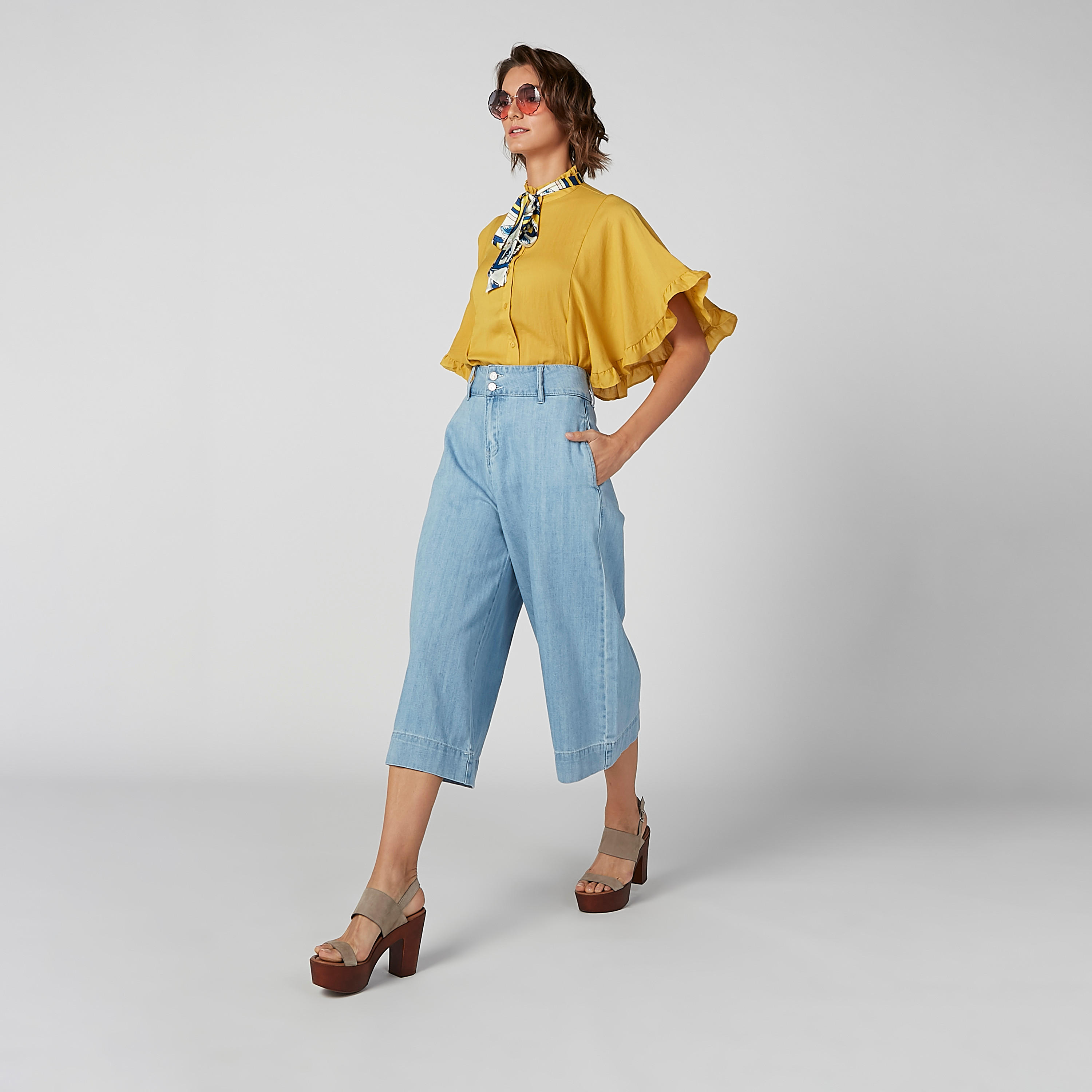 Iconic Bow Detail Shirt with Flared Sleeves and Tie Ups-women-clothing-shirtsandblouses-shirts-image-2