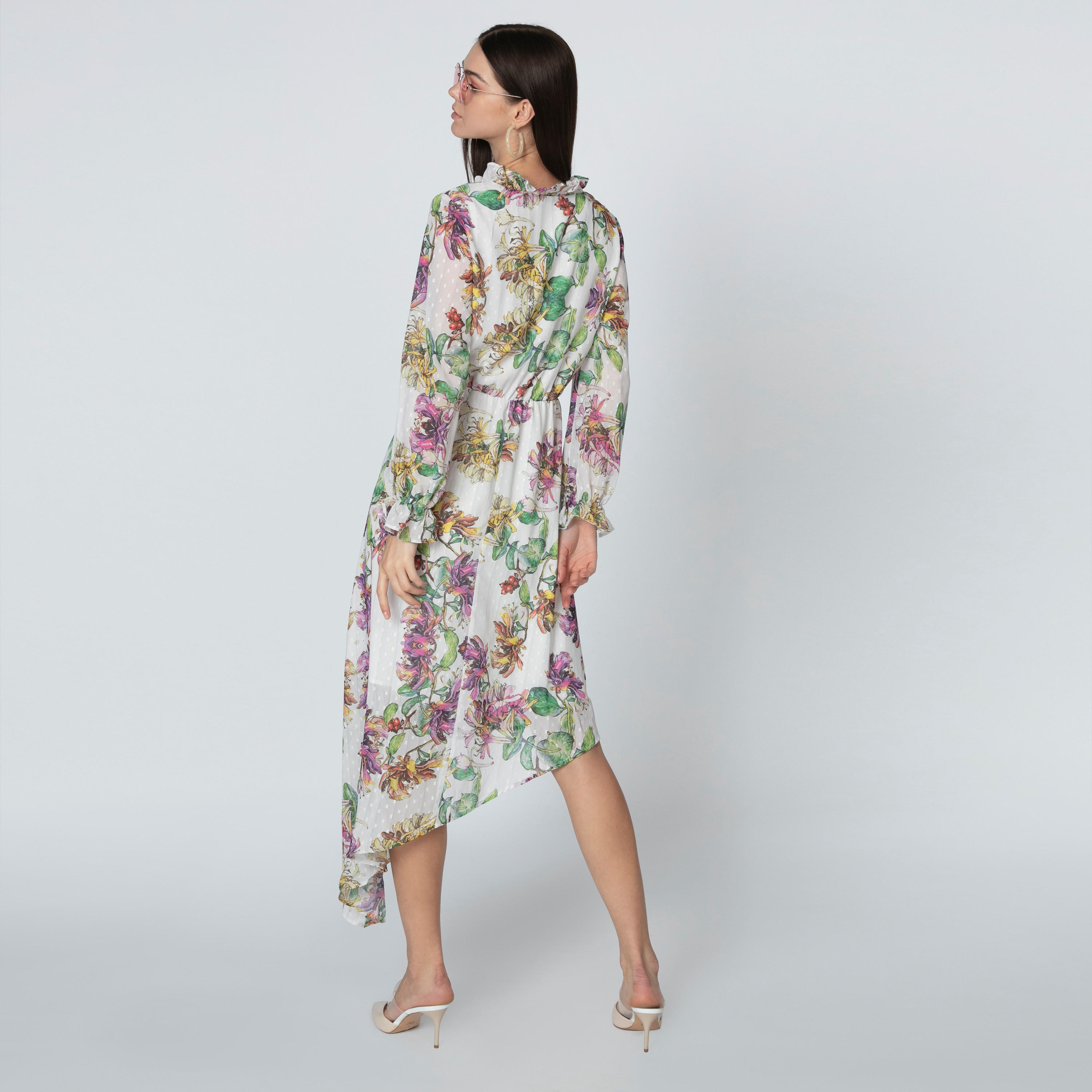 فستان طويل بحوّاف غير مستوية وطبعات زهرية من آيكونيك-women-clothing-dresses-image-2