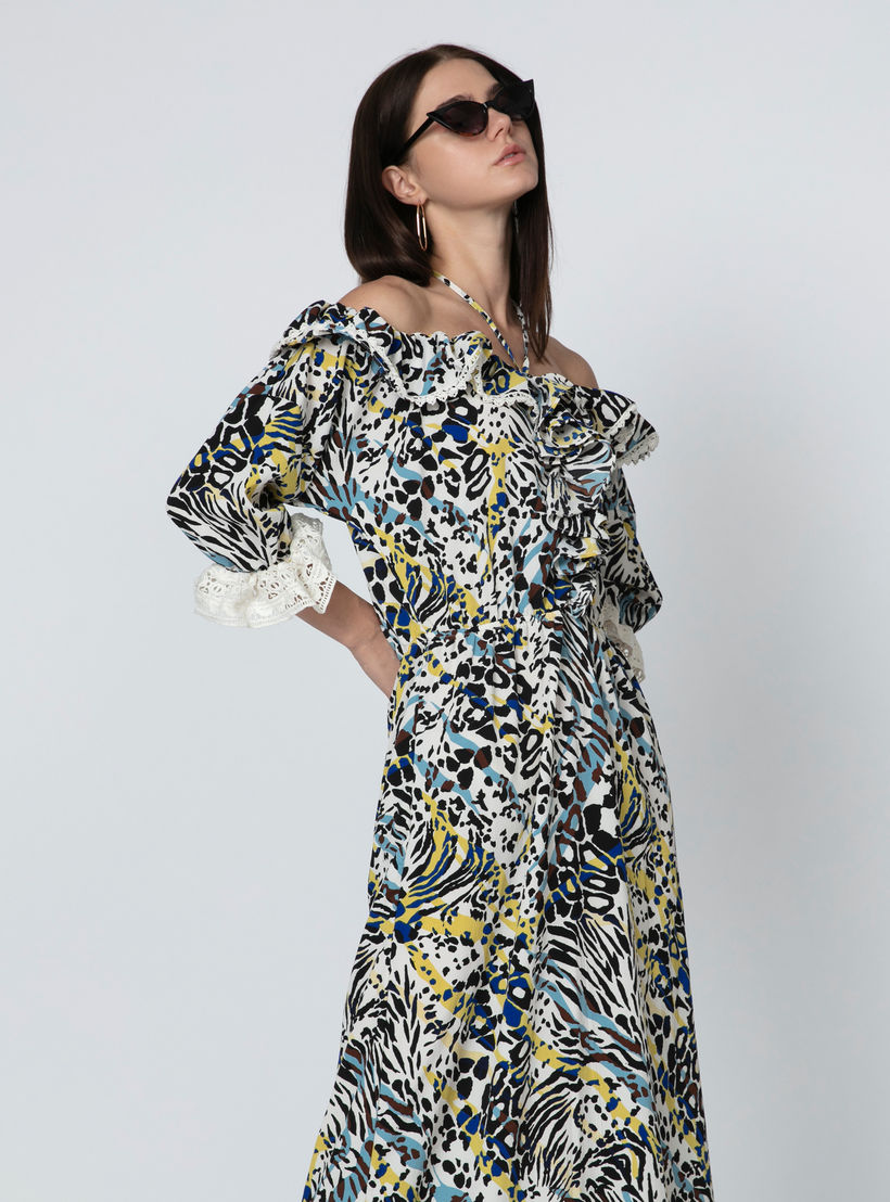 فستان طويل بأكتاف مكشوفة وأكمام واسعة وطبعات من آيكونيك-women-clothing-dresses-image-2