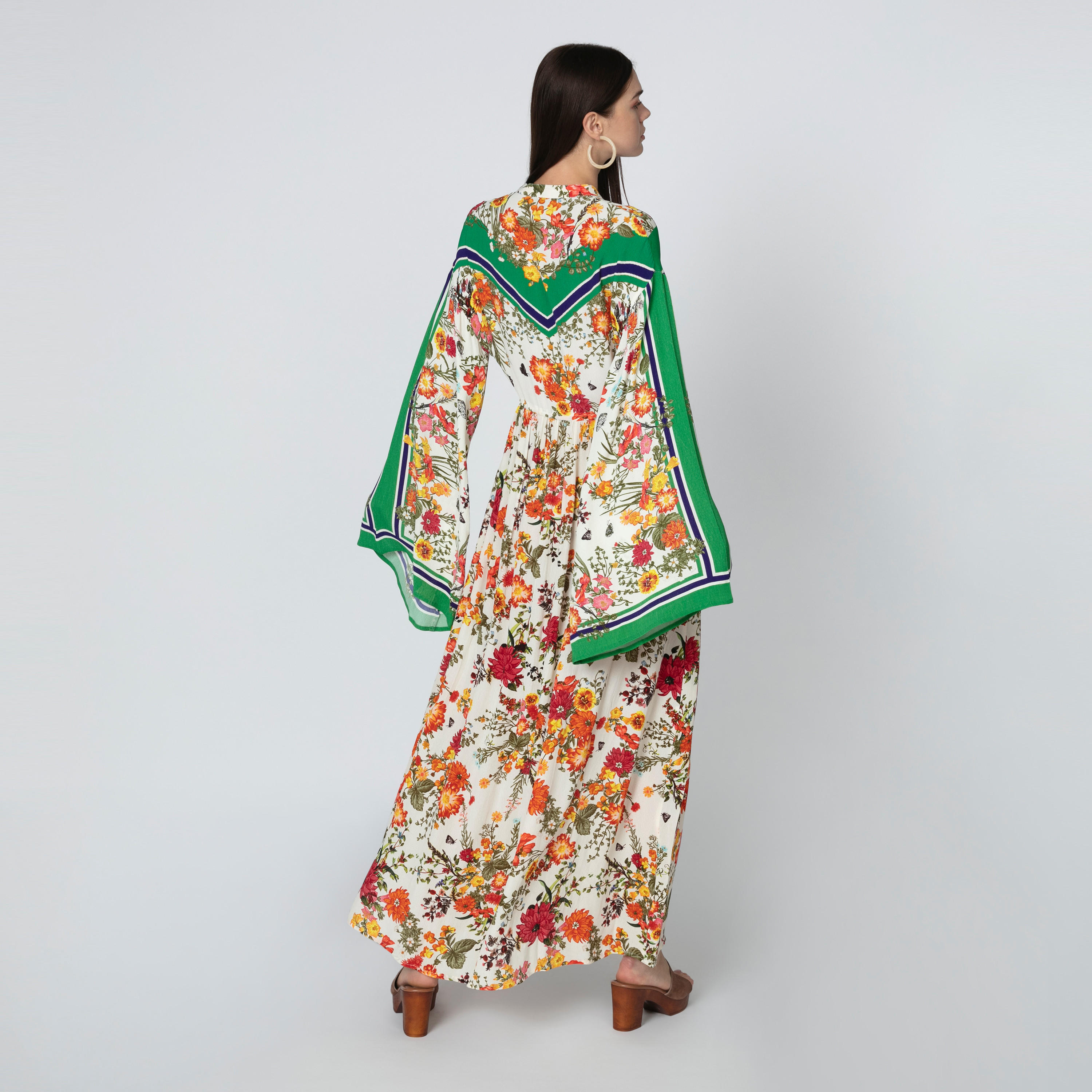 فستان إيه لاين طويل بأكمام واسعة وأربطة وطبعات زهرية من آيكونيك-women-clothing-dresses-image-5